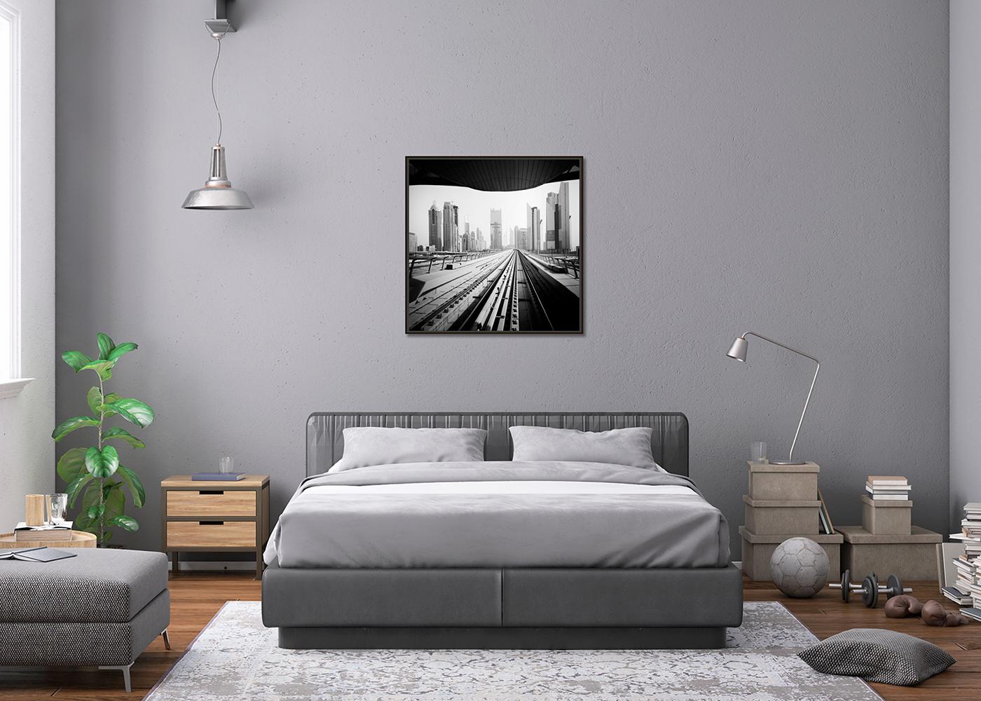 Dusit Thani, Mega City, Wolkenkratzer, Schwarz-Weiß-Fotografie, limitierte Auflage im Angebot 1