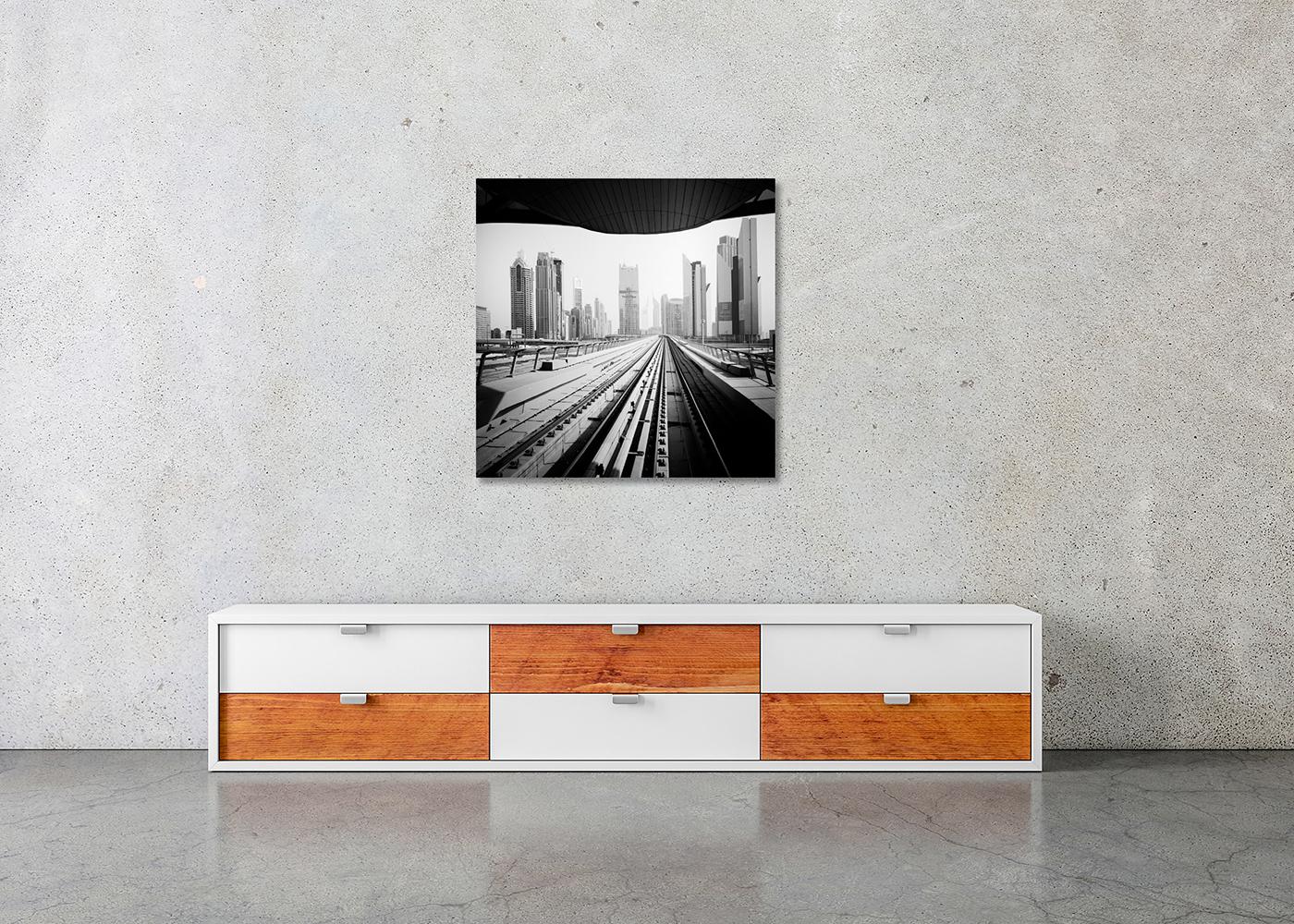 Dusit Thani, Mega City, Wolkenkratzer, Schwarz-Weiß-Fotografie, limitierte Auflage im Angebot 2
