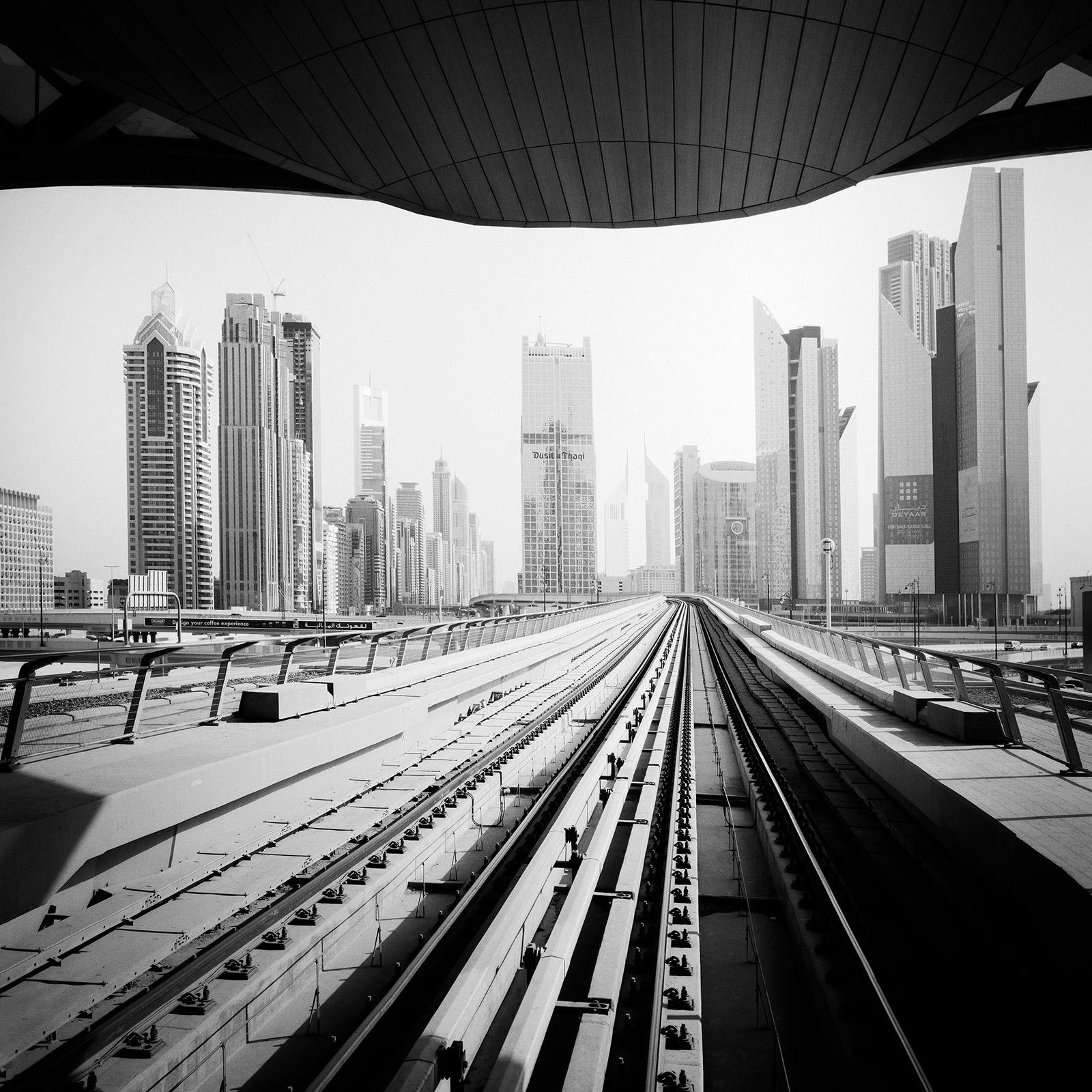 Dusit Thani, Dubai, Mega City, Skyscraper, Black and White cityscape photography