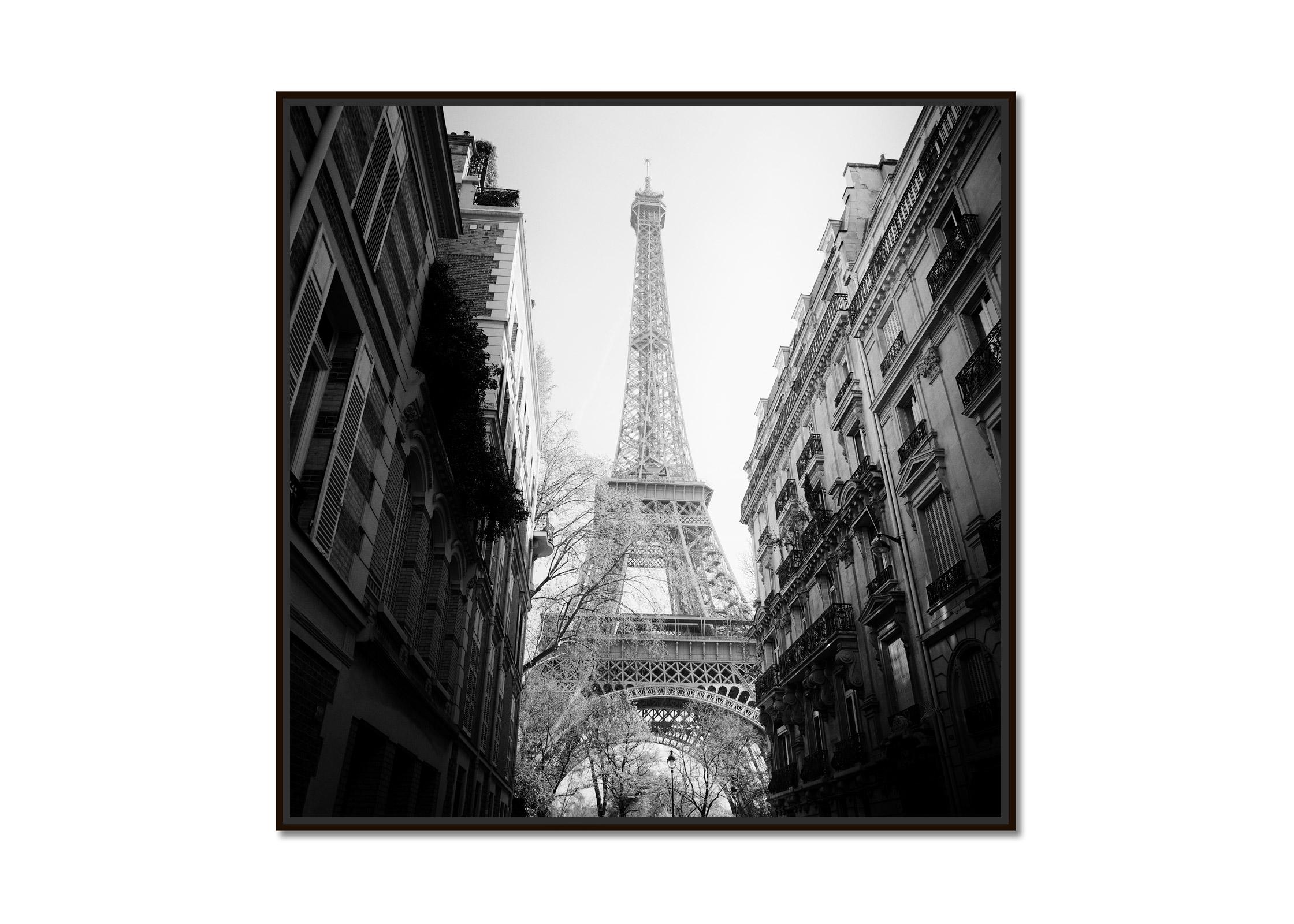 Eiffel Tower architecture detail Paris black and white fine art city photography - Photograph by Gerald Berghammer