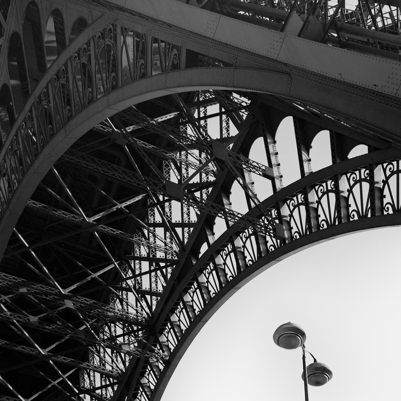 Eiffel Tower, Architecture Detail, Paris, black and white photography, cityscape For Sale 4