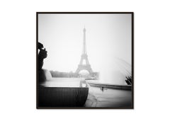 Torre Eiffel, Fontaine Du Trocadero, París, fotografía artística en blanco y negro