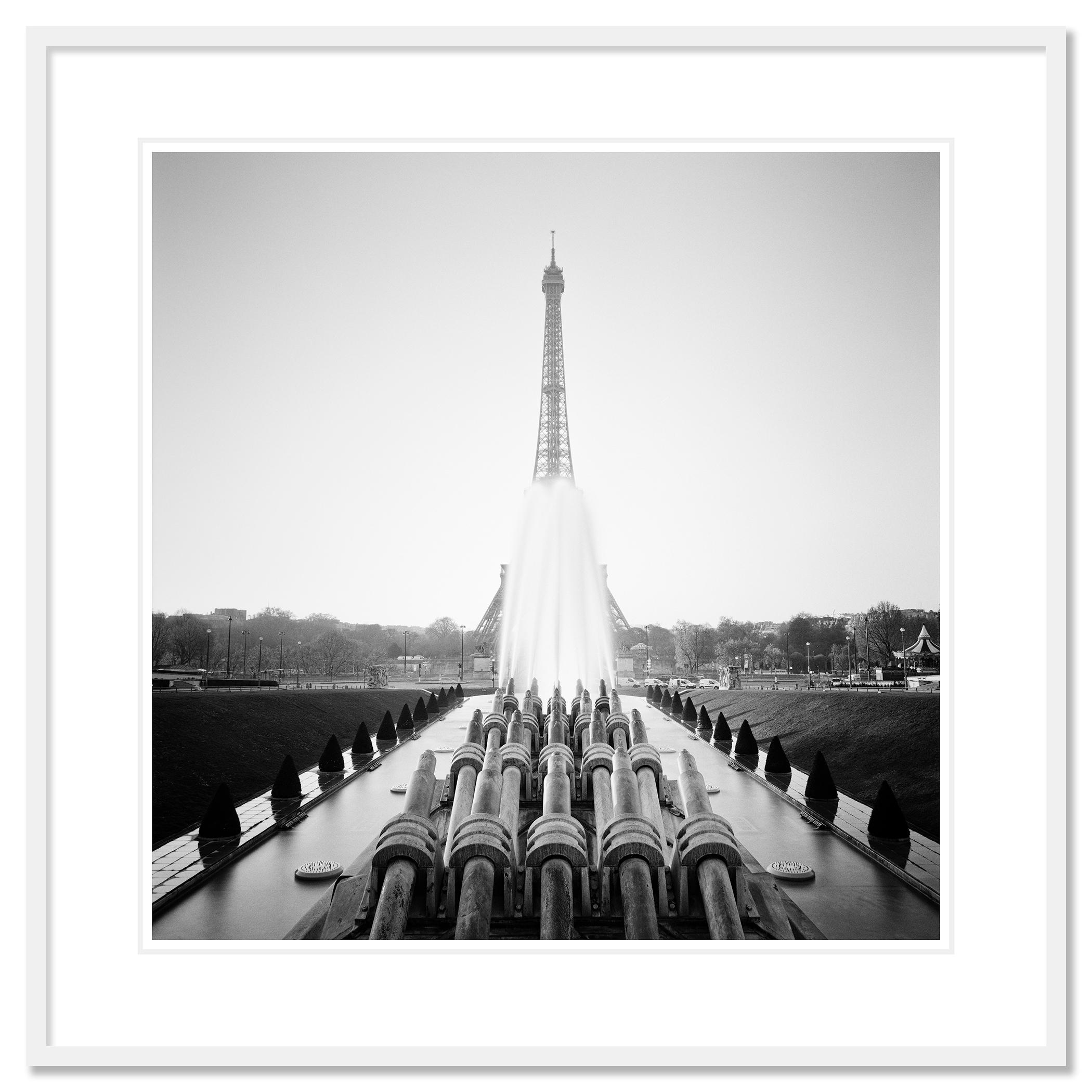 Eiffel Tower, Paris, France, black and white photography, landscape, cityscape - Photograph by Gerald Berghammer