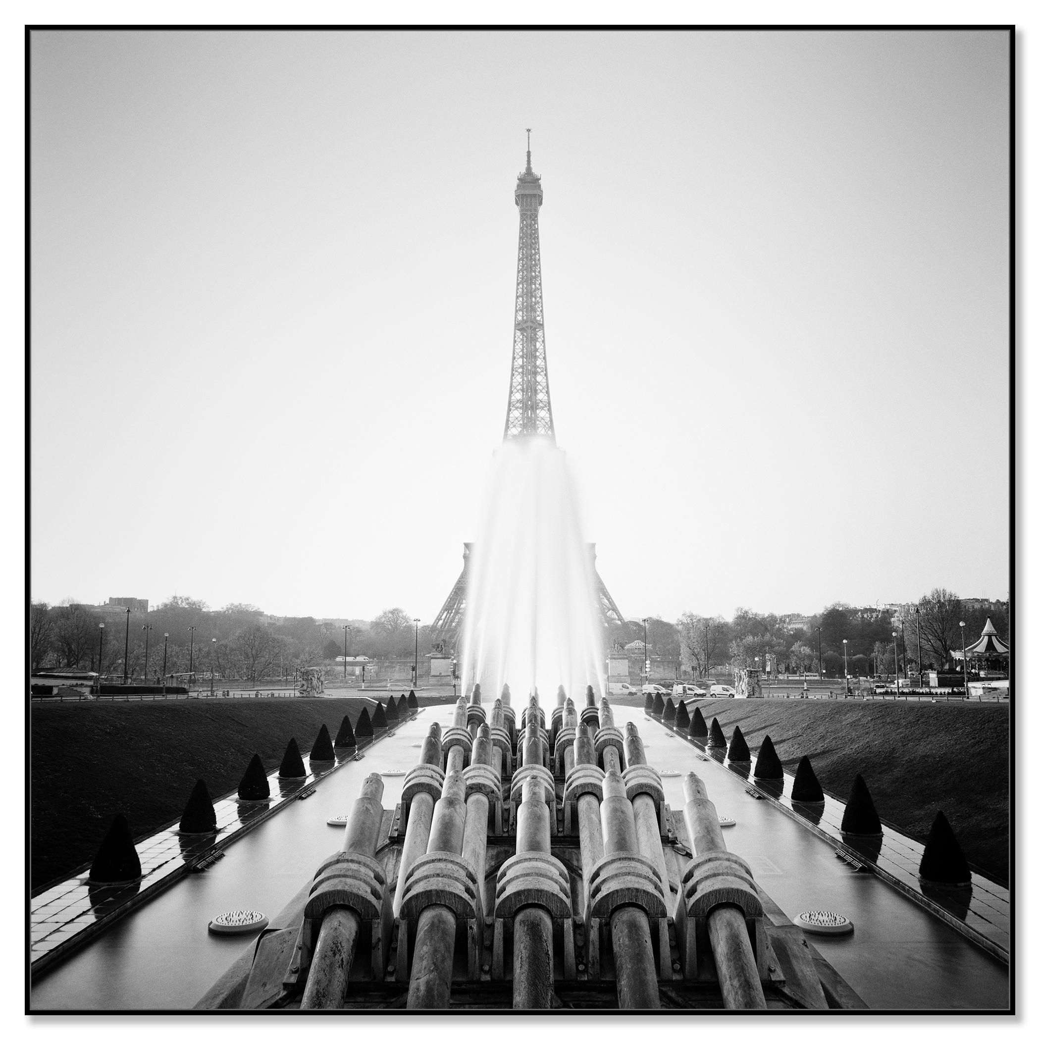 Eiffel Tower, Paris, France, black and white photography, landscape, cityscape - Contemporary Photograph by Gerald Berghammer