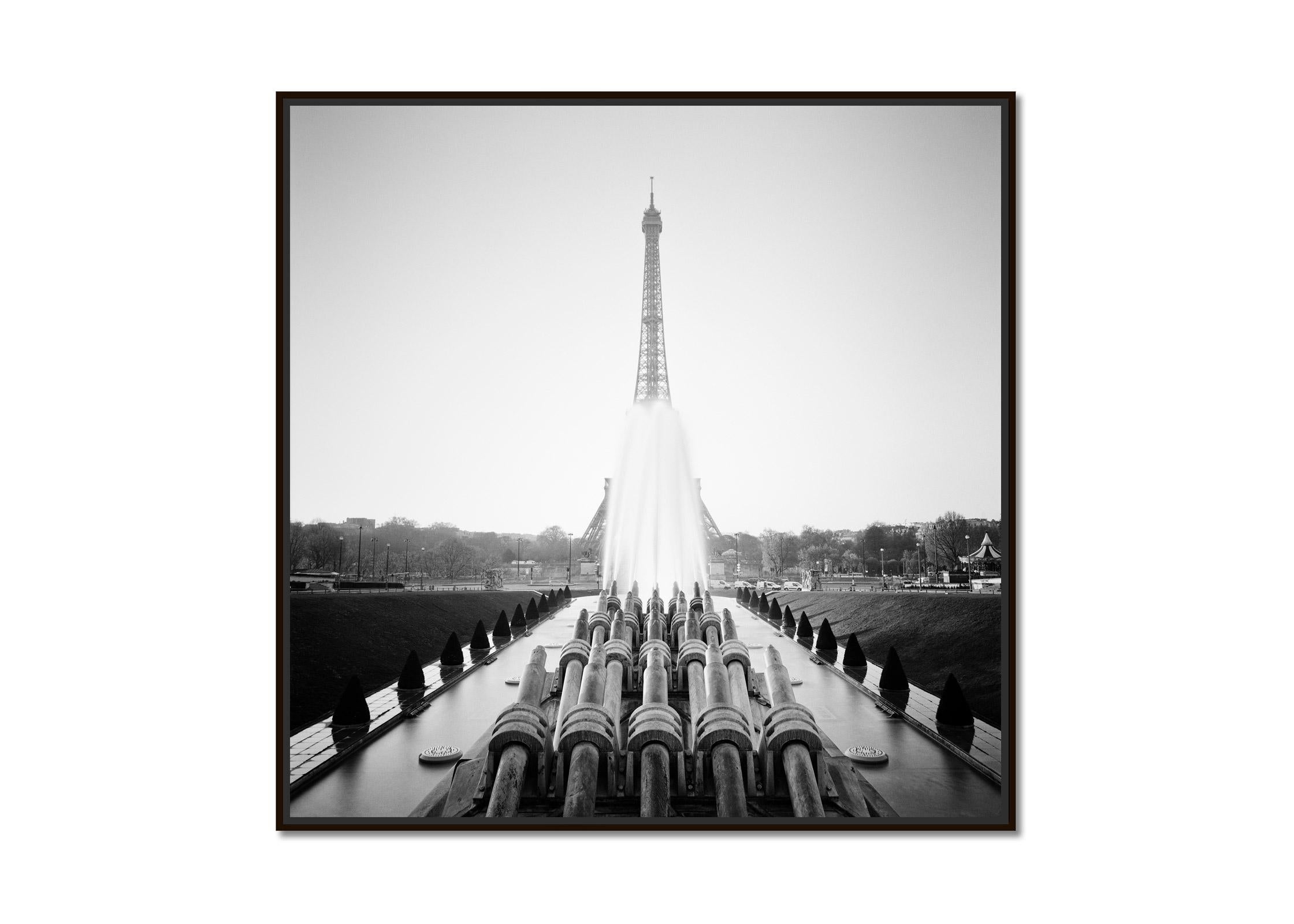 Eiffel Tower, Paris, France, black and white photography, landscape, cityscape - Photograph by Gerald Berghammer