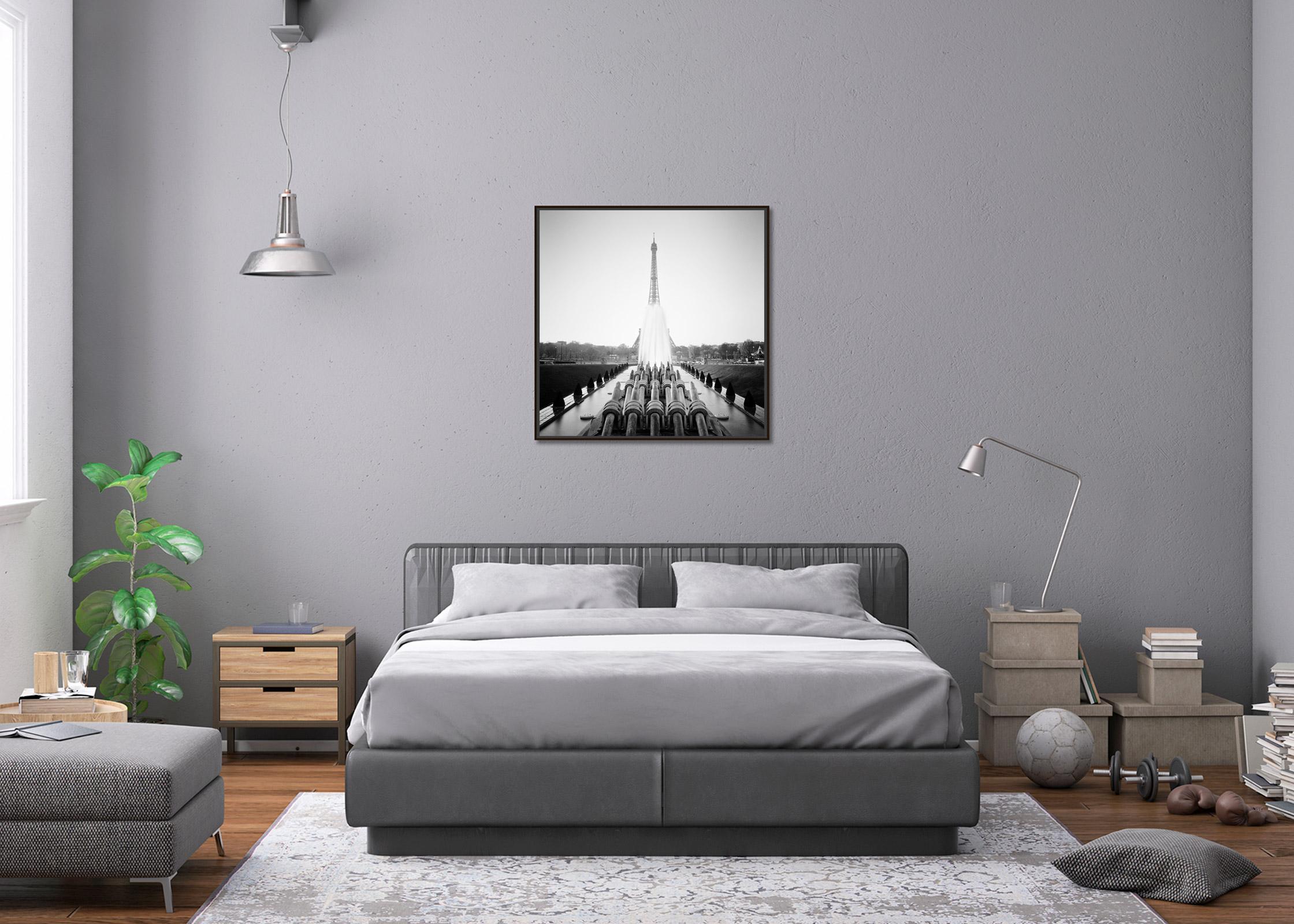 Tour Eiffel, Paris, France, photographie noir et blanc, paysage, paysage urbain en vente 1