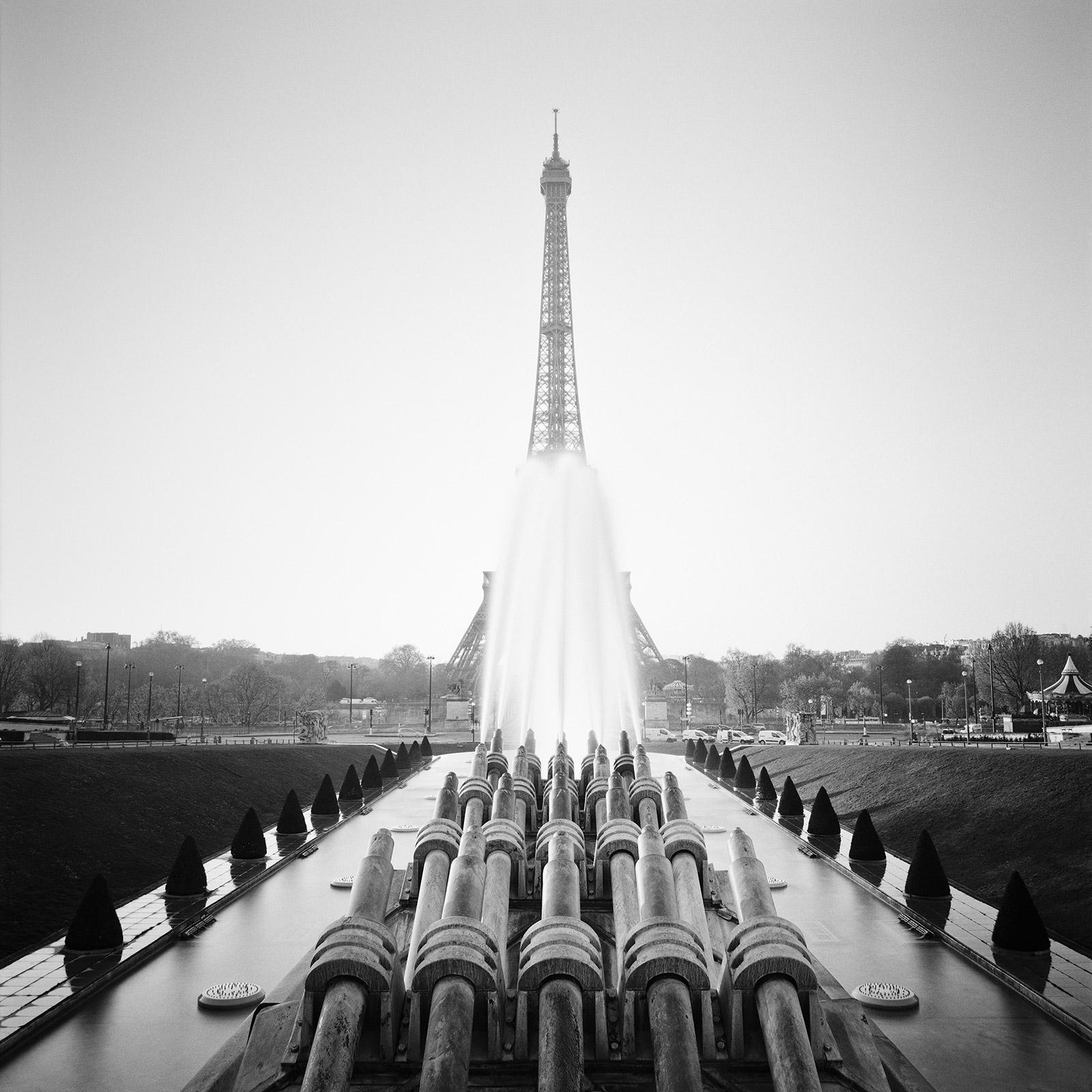 Gerald Berghammer Black and White Photograph - Eiffel Tower, Paris, France, black and white photography, landscape, cityscape