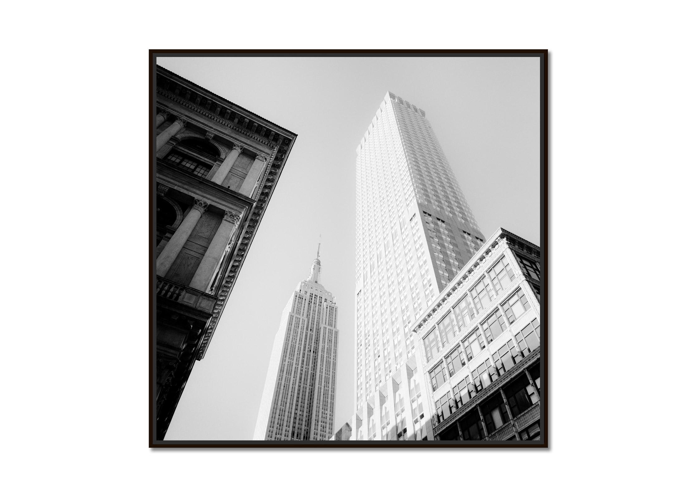 Empire State Building, architecture, New York,  black and white photo, cityscape - Photograph by Gerald Berghammer