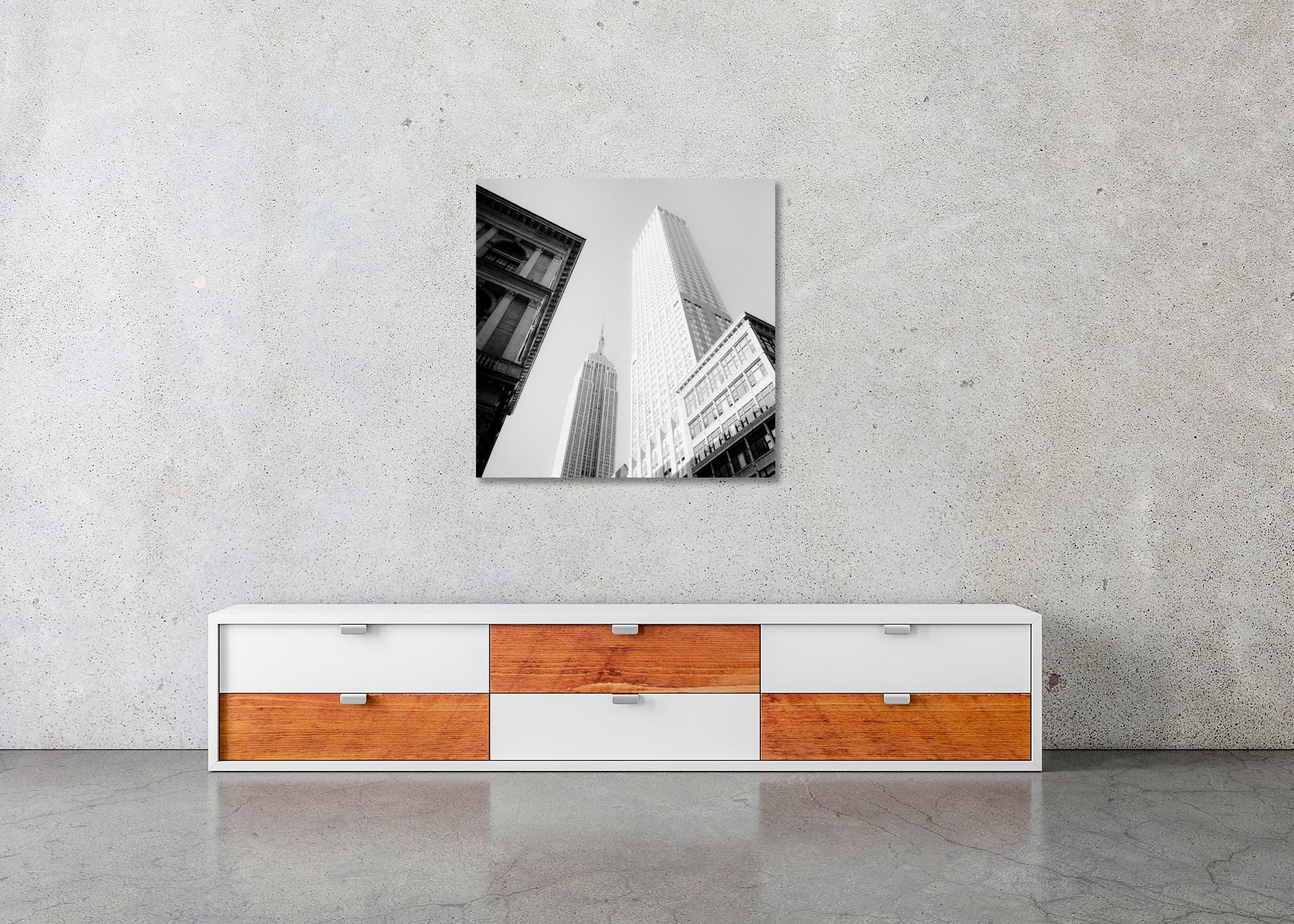 Empire State Building, architecture, New York,  black and white photo, cityscape For Sale 2