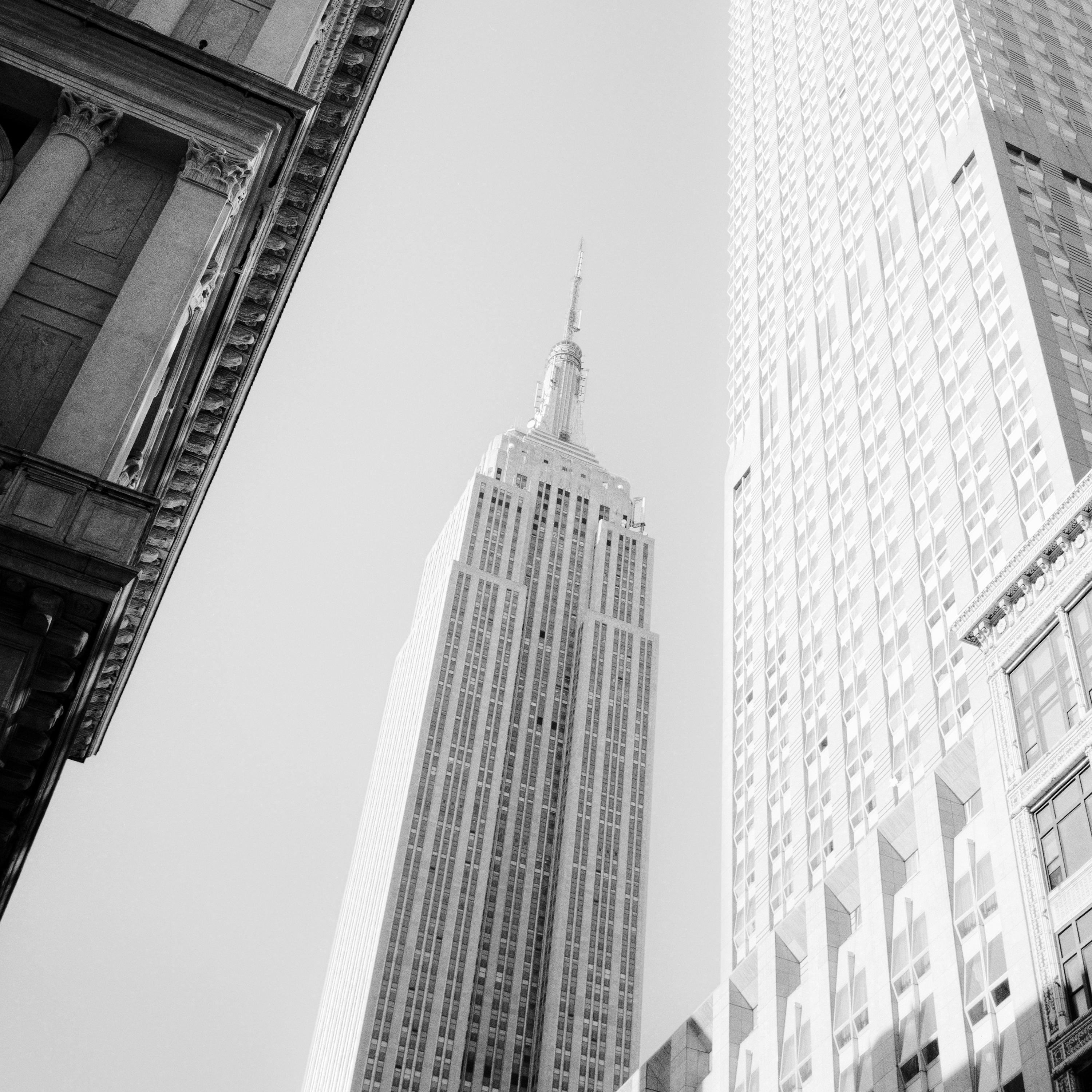 Empire State Building, architecture, New York,  black and white photo, cityscape For Sale 3