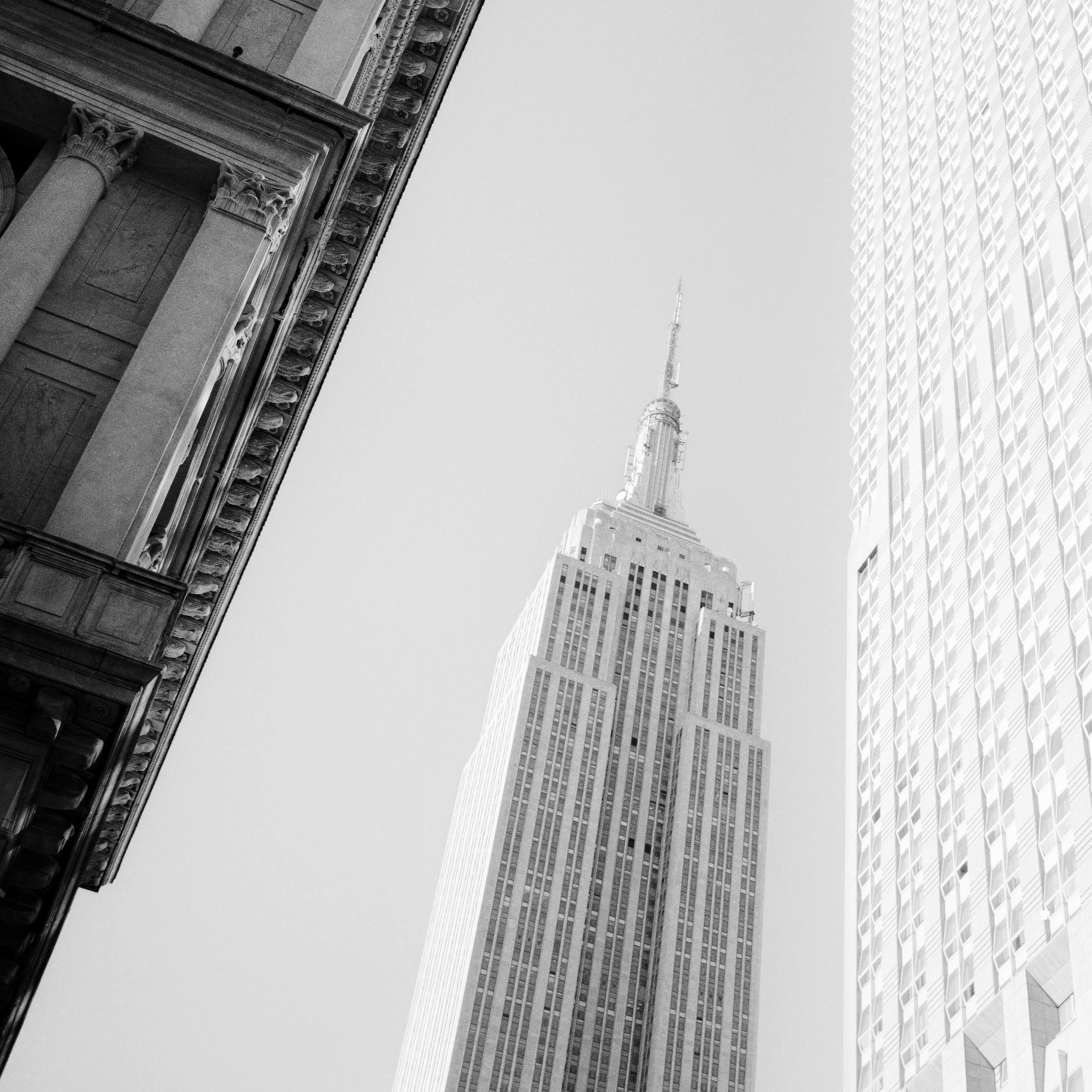 Empire State Building, architecture, New York,  black and white photo, cityscape For Sale 4