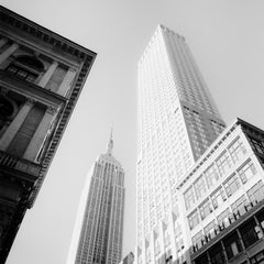 Empire State Building, architecture, New York,  black and white photo, cityscape