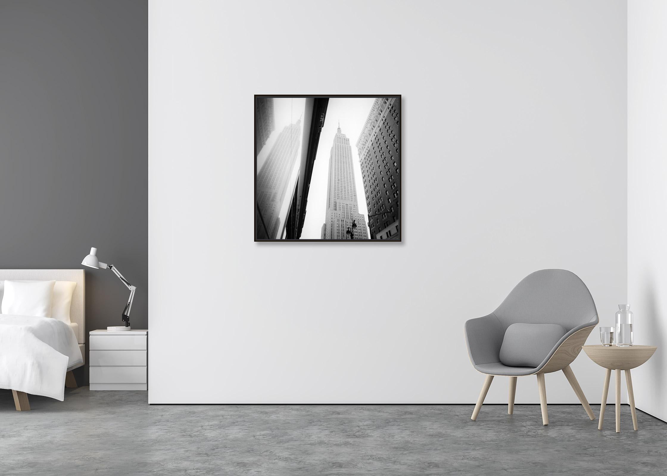 Empire State Building New York City USA black white cityscape fine art print - Contemporary Photograph by Gerald Berghammer