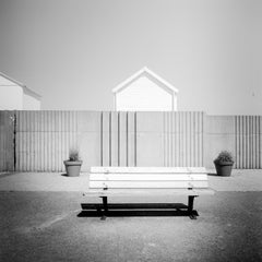 Esplanade, Promenade, France, photographie gélatino-argentique en noir et blanc, encadrée