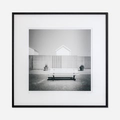 Esplanade, Promenade, France, black and white gelatin silver photography, framed