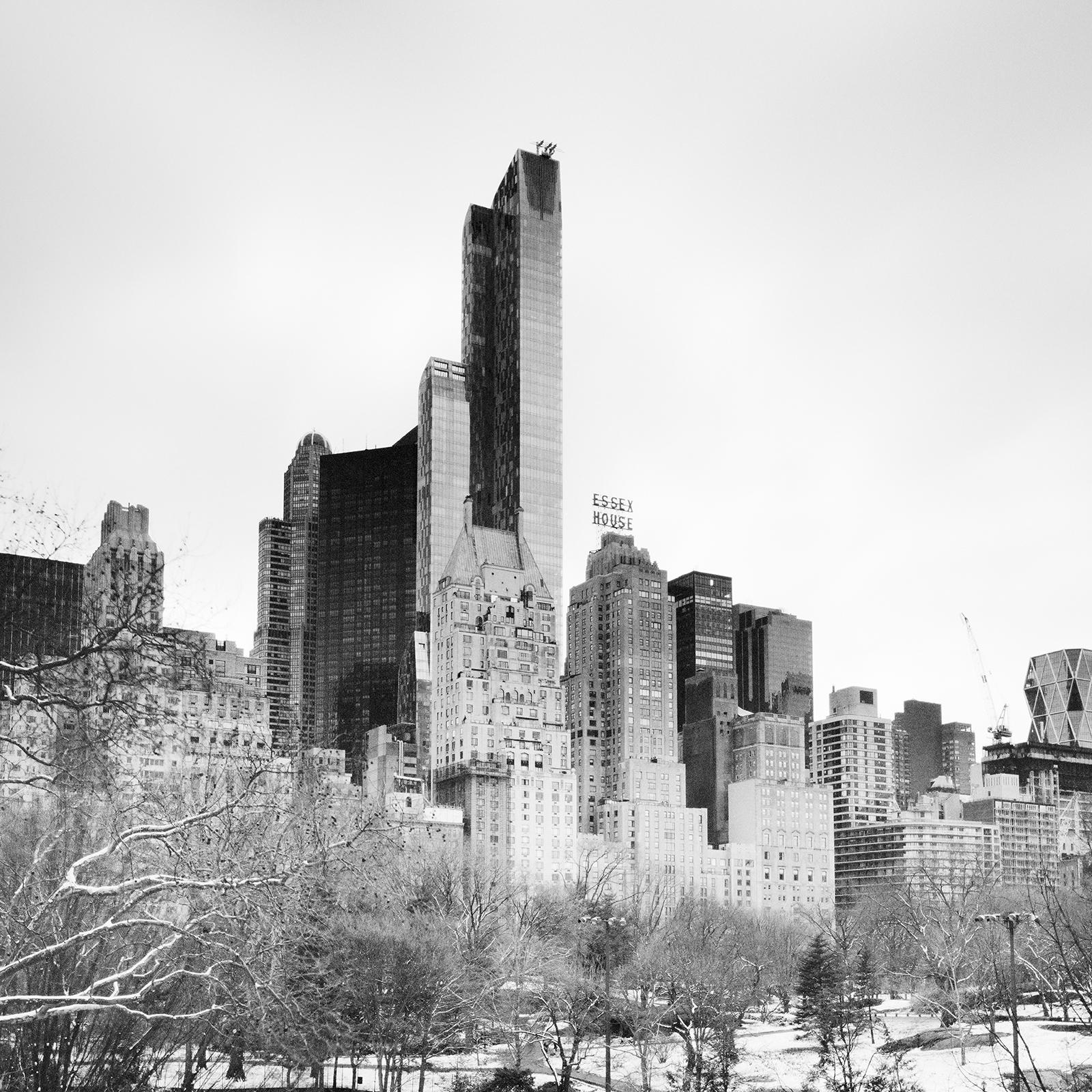 Essex House, Central Park, New York, USA, black and white photography, cityscape For Sale 3