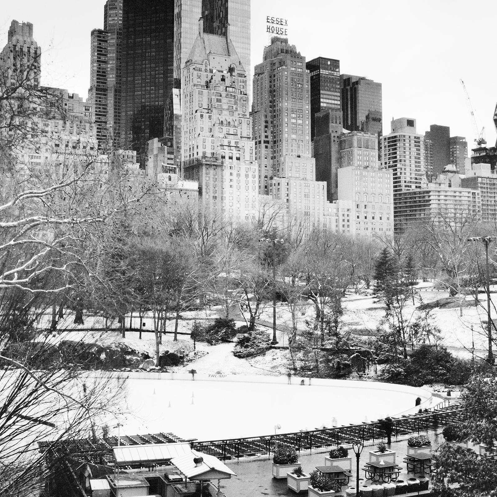Essex House, Central Park, New York, USA, black and white photography, cityscape For Sale 4