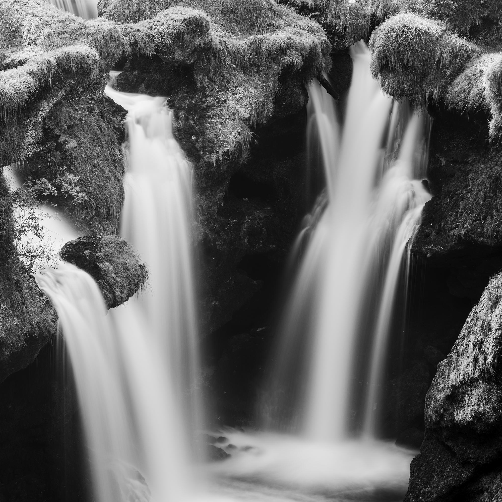 Fahrbahren Fall, Waterfall, black and white long exposure landscape photography For Sale 4