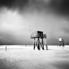Fishing Hut, Saint Michel Chef Chef, monochrome photograph, limited edition