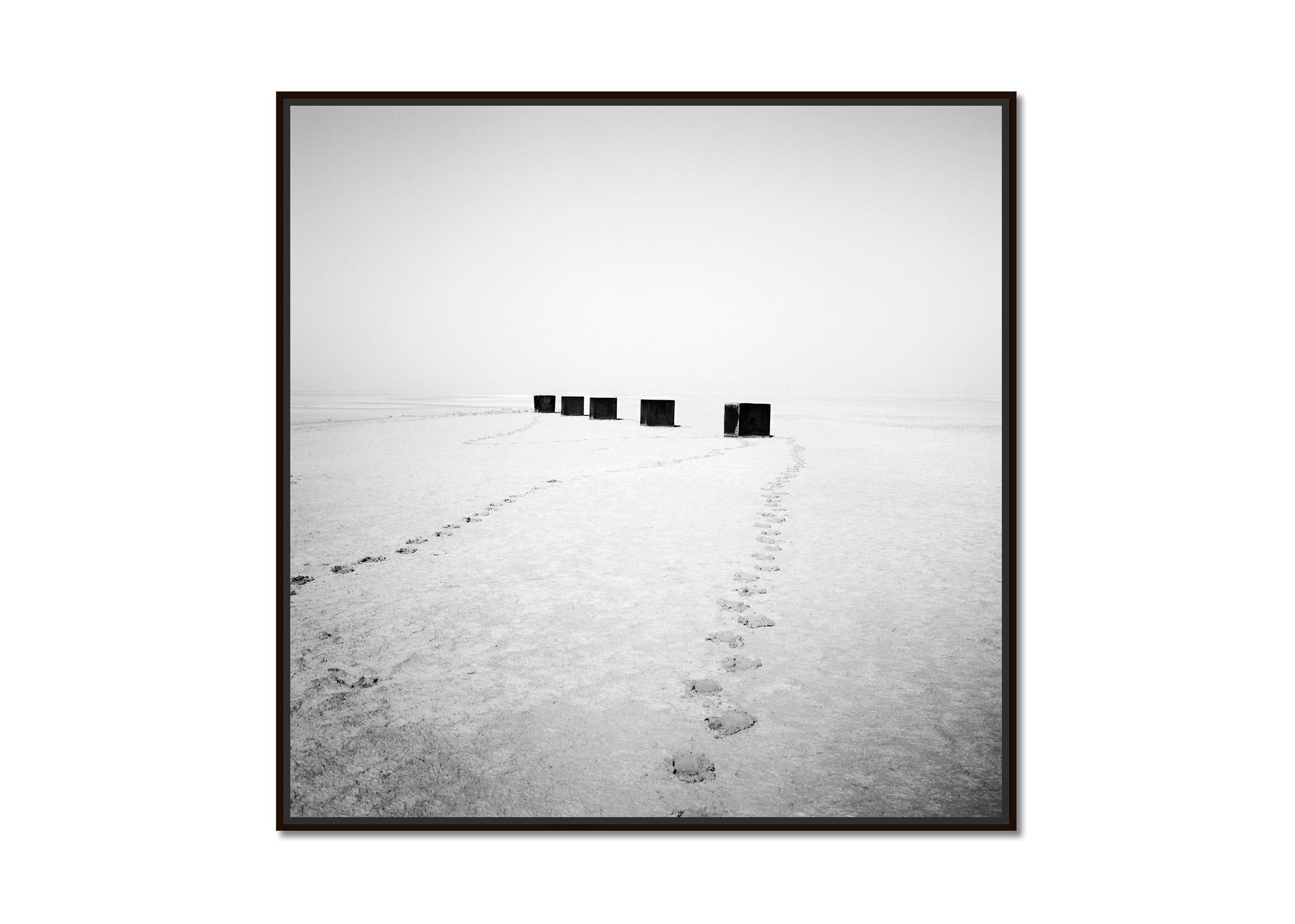 Five Squares, desert, Arizona, USA, black and white photography, art landscape - Photograph by Gerald Berghammer