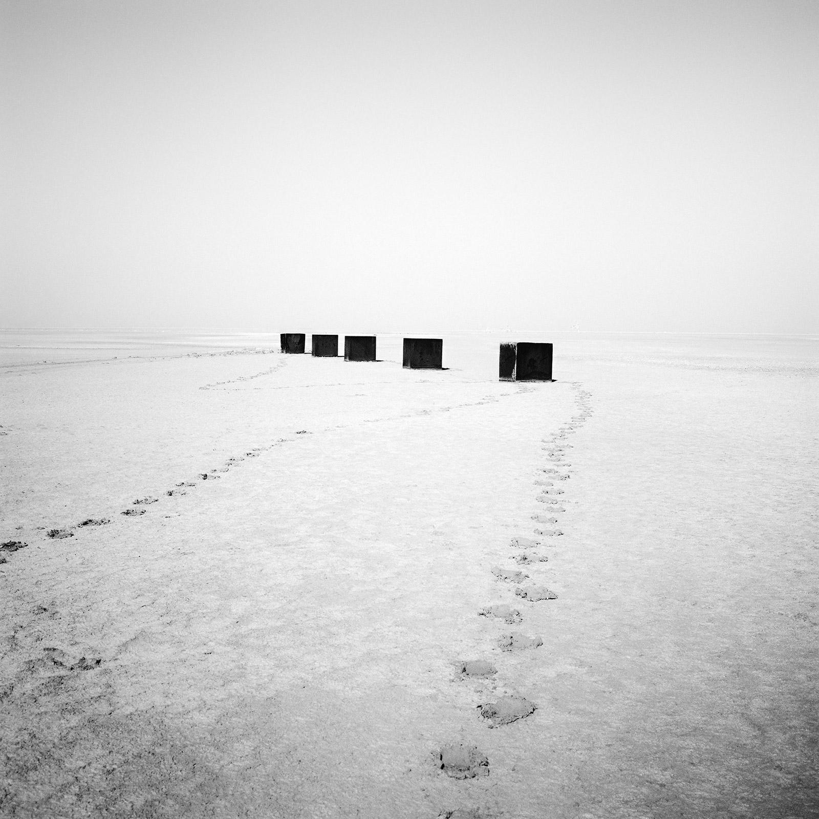 Gerald Berghammer Black and White Photograph - Five Squares, desert, Arizona, USA, black and white photography, art landscape