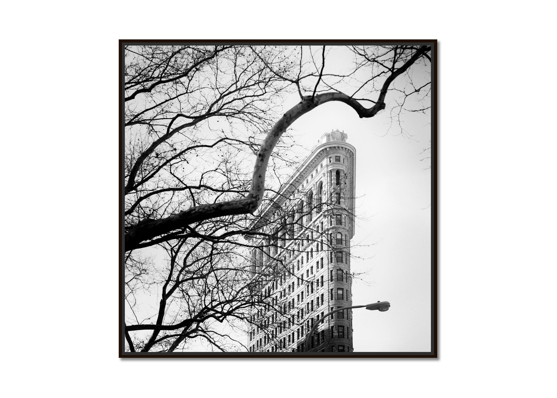 Flatiron Building, New York City, USA, black and white photography, cityscape - Photograph by Gerald Berghammer