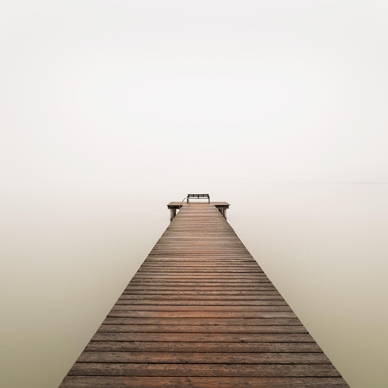 Fog over the Lake, color photography, limited edition, lakeside, long exposure