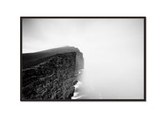 Foggy Slave Cliff, North Atlantic Ocean, Faroe Islands, landscape photography