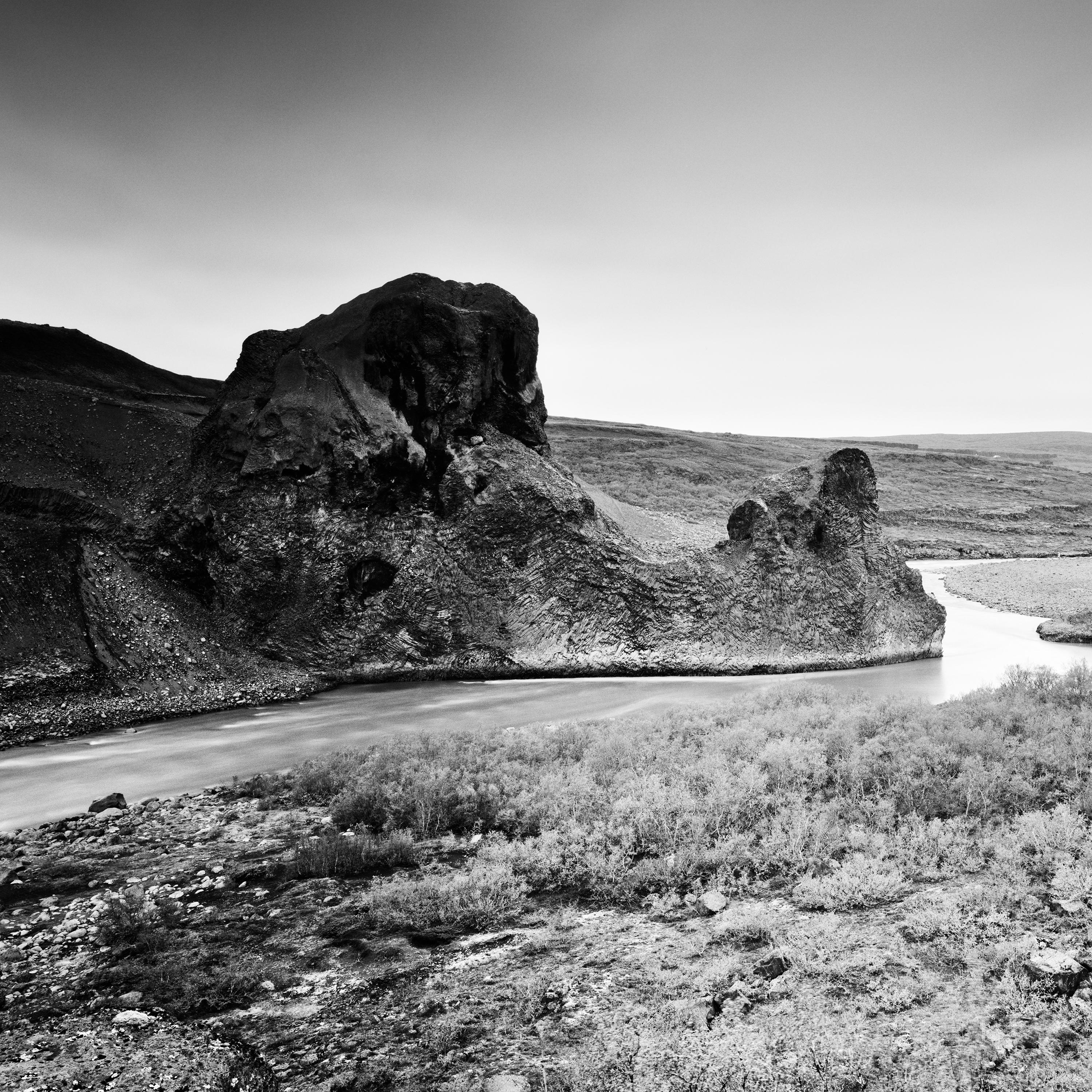 Follow Rivers, Iceland, black and white long exposure photography, landscape For Sale 3