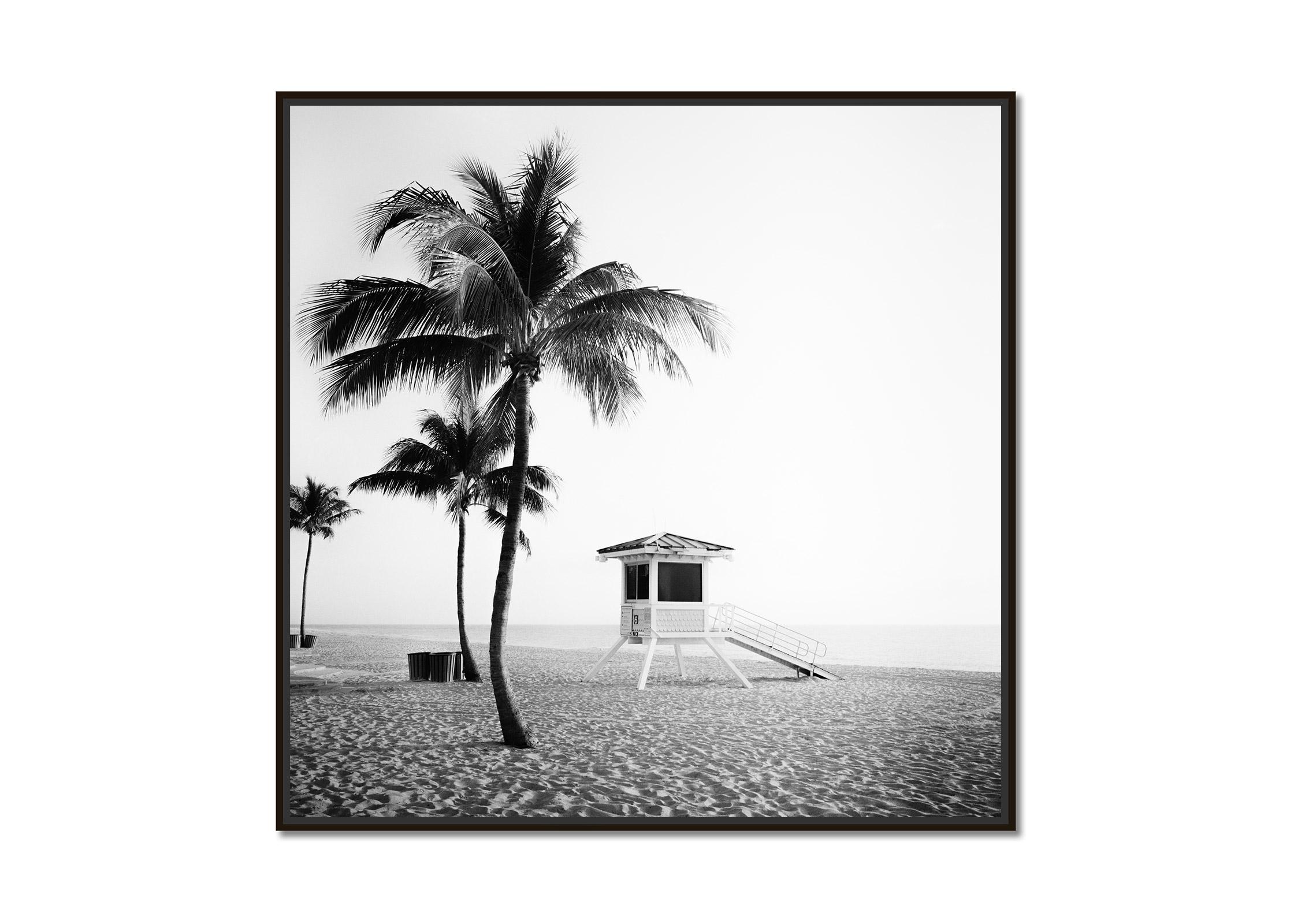 Fort Lauderdale Beach, Florida, USA, black and white art landscape photography - Photograph by Gerald Berghammer
