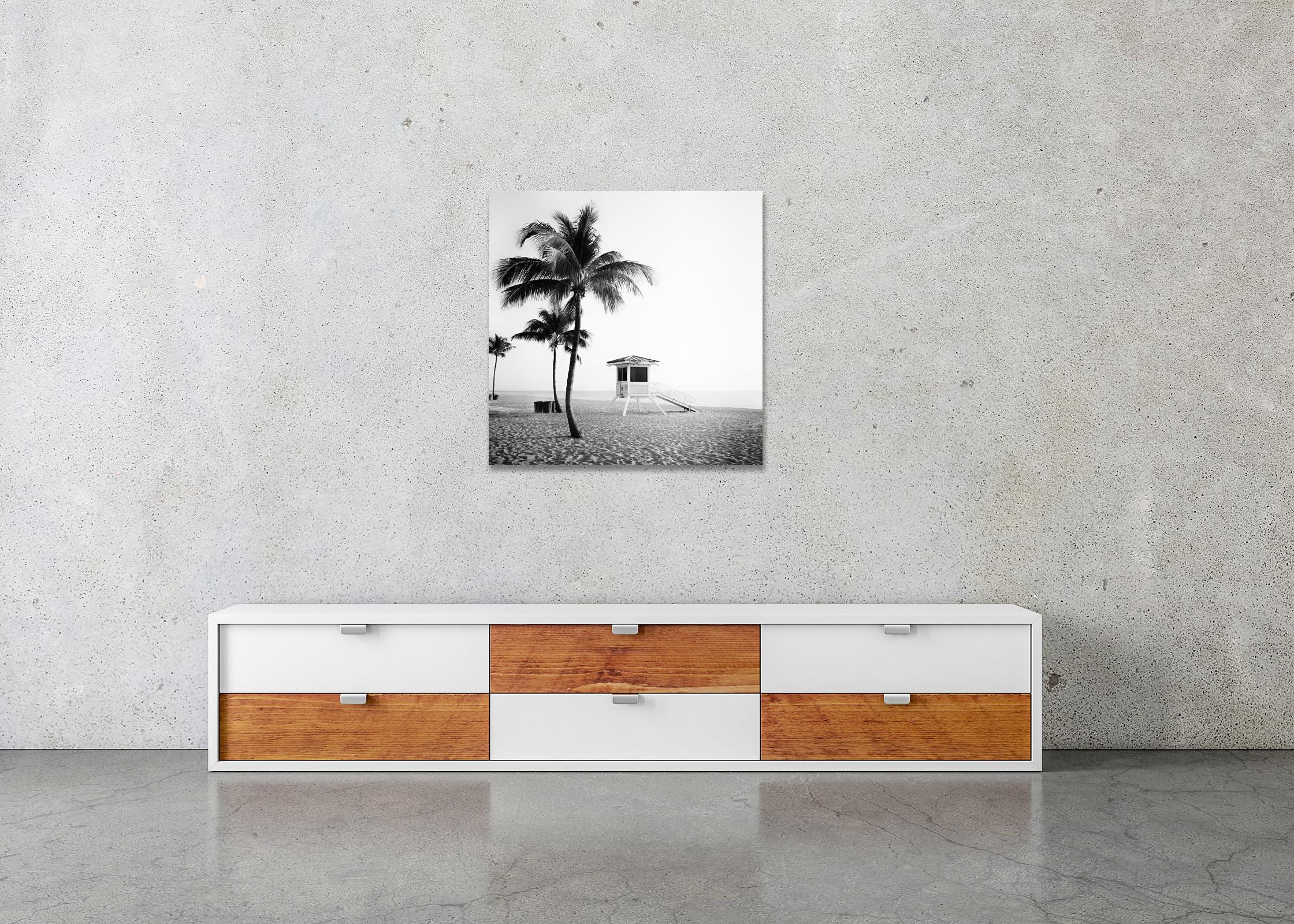 Fort Lauderdale Beach, Florida, USA, black and white art landscape photography - Contemporary Photograph by Gerald Berghammer