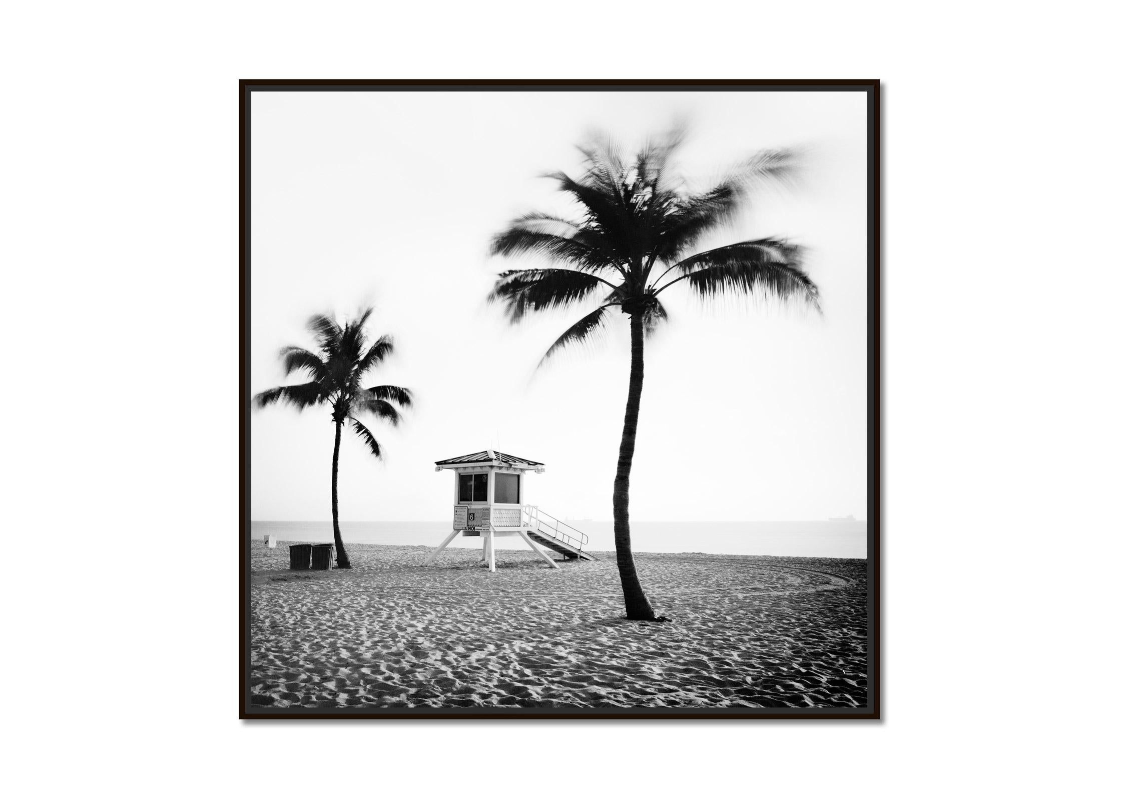 Fort Lauderdale Beach, Florida, USA, black & white art landscape photography - Photograph by Gerald Berghammer