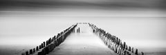 Four Lines, wavebreaker, black & white fine art minimalism landscape photography