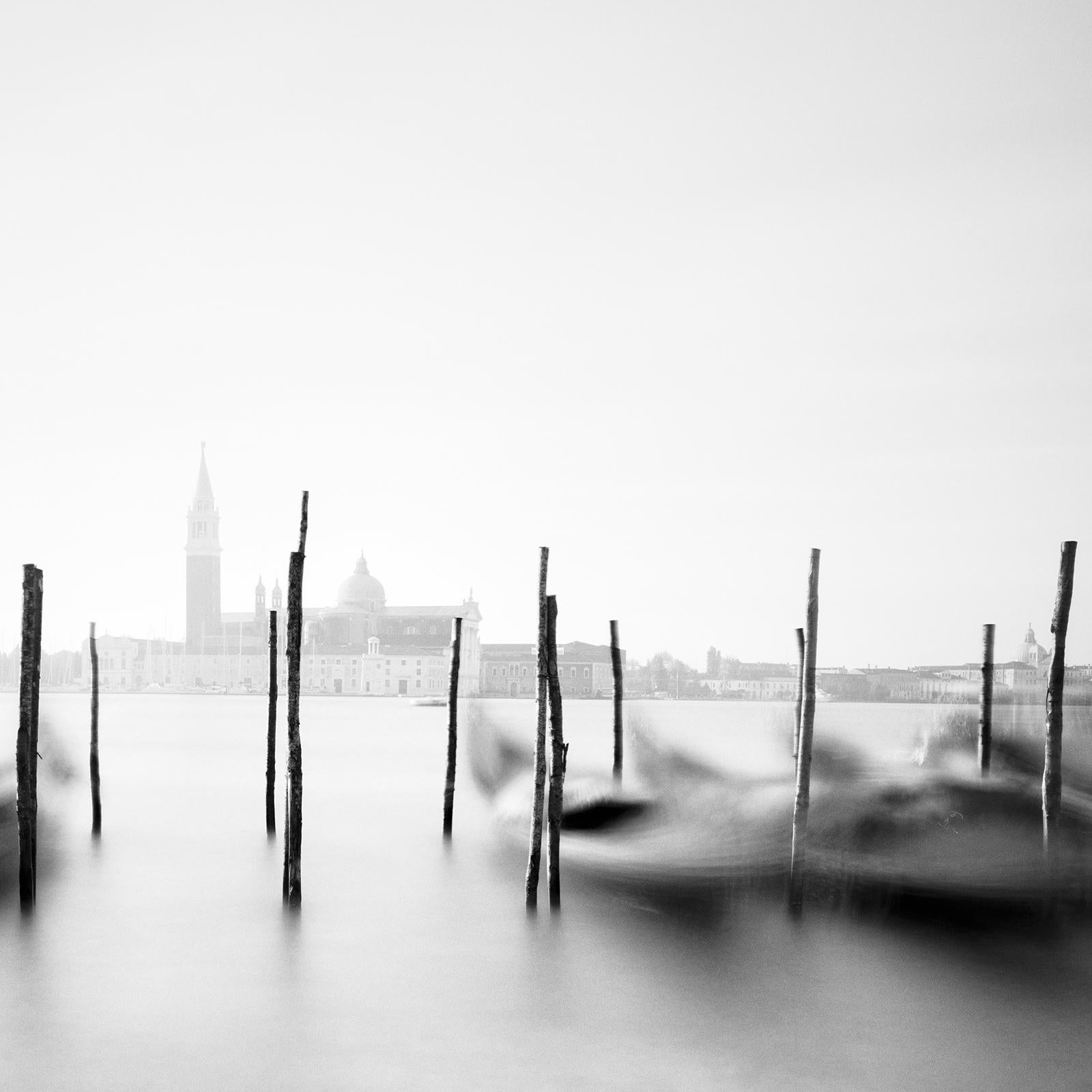 Free Space, Basilica, Gondola, Venice, black and white photography, landscape For Sale 5