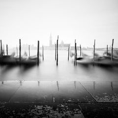 Free Space, Basilica, Gondola, Venice, black and white photography, landscape