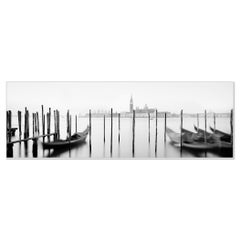 Free Space Panorama, Gondola, Venice, black and white, landscape, photography