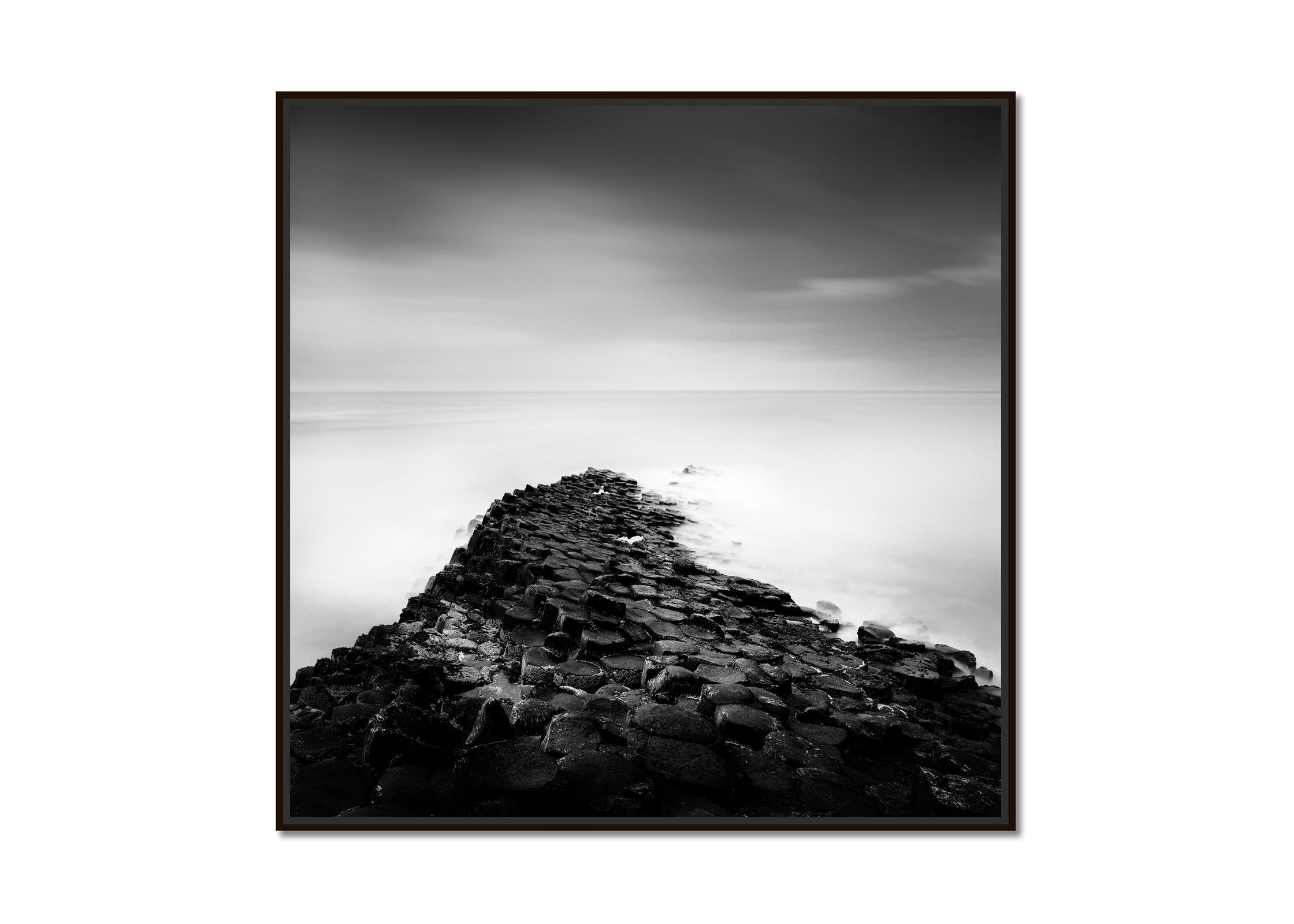 Giants Causeway Coast, Ireland, black and white fine art photography, landscape - Photograph by Gerald Berghammer