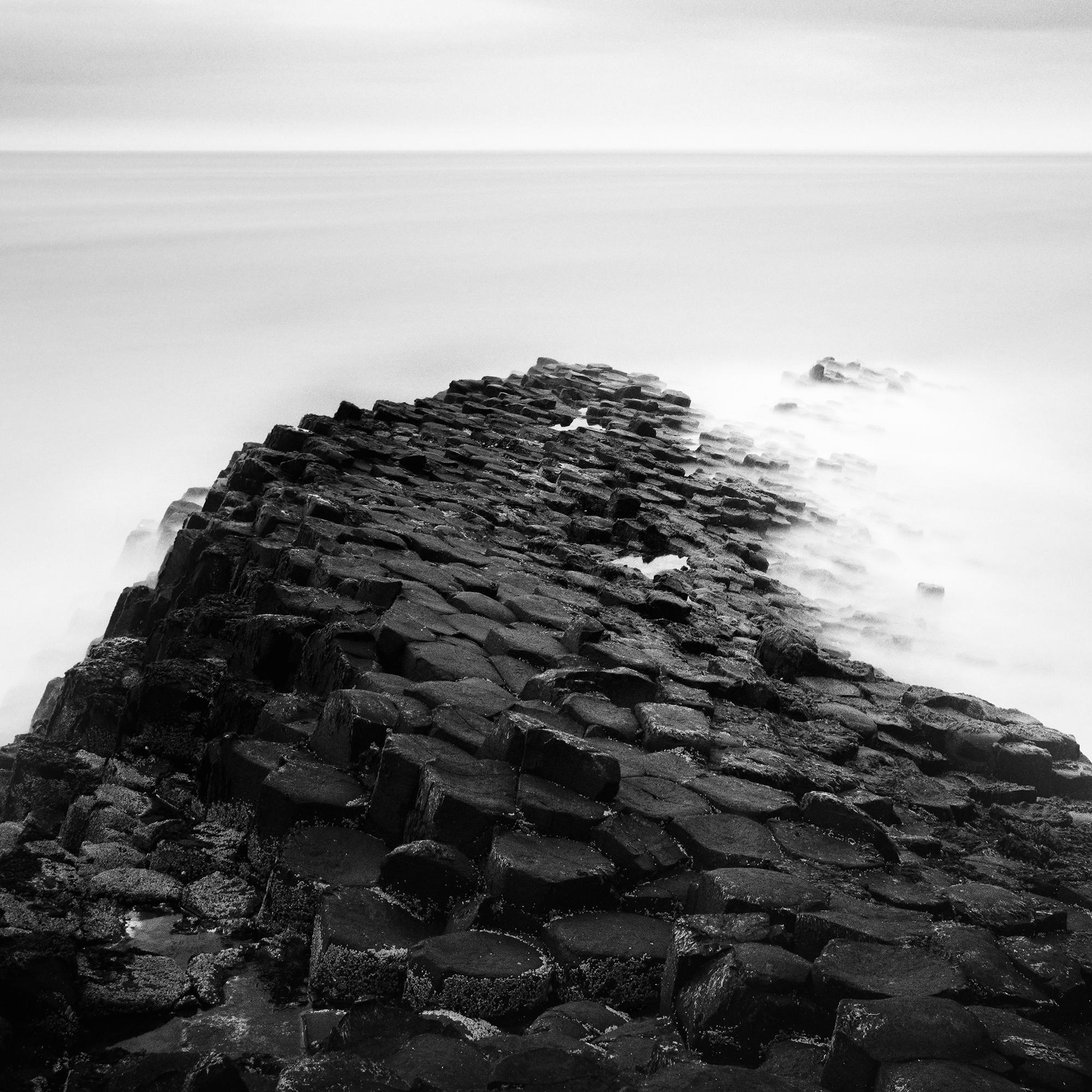 Giants Causeway, Coast, Ireland, black and white fine art landscape photography For Sale 3