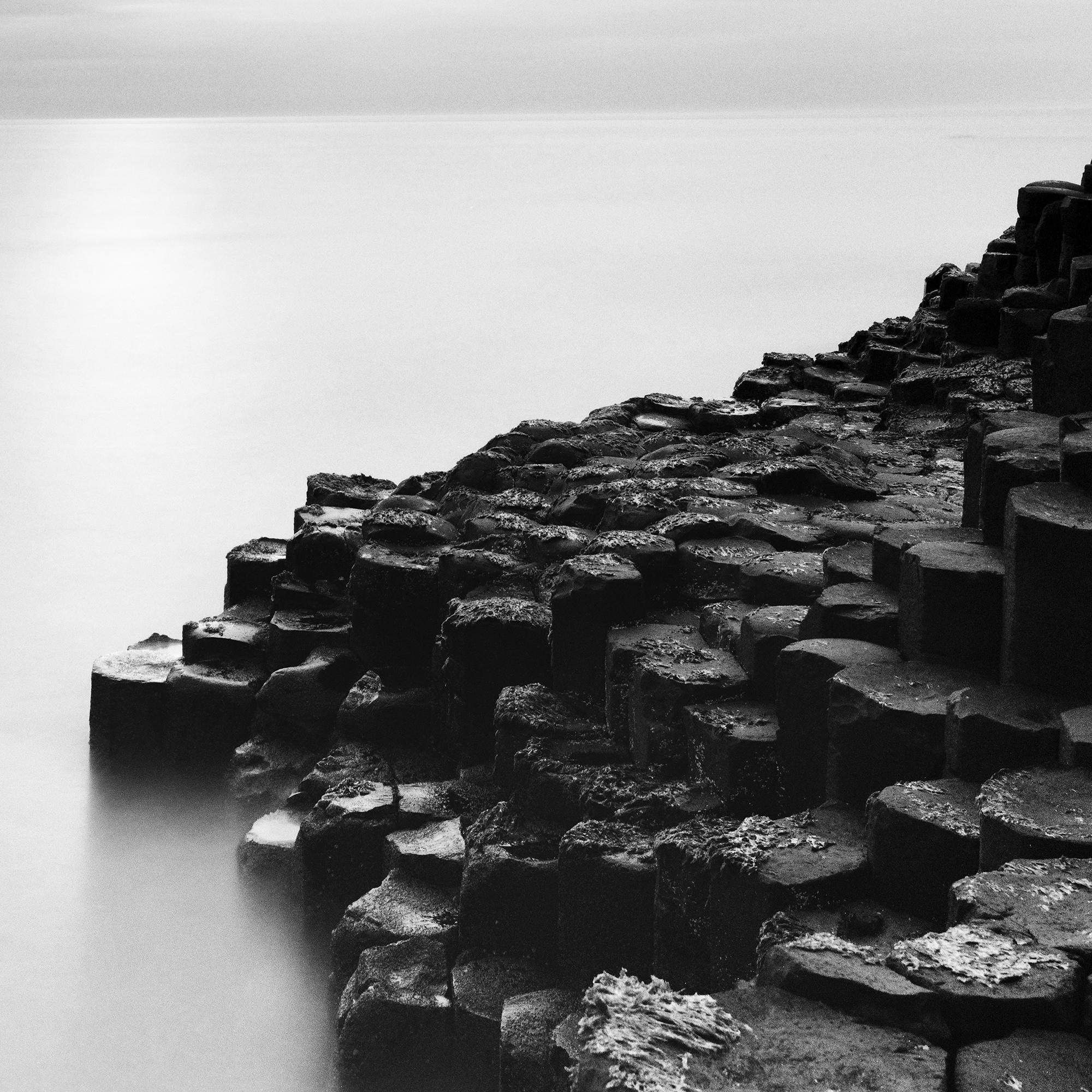 Giants Causeway, Irish coast, monochrome photograph, limited edition art print For Sale 5