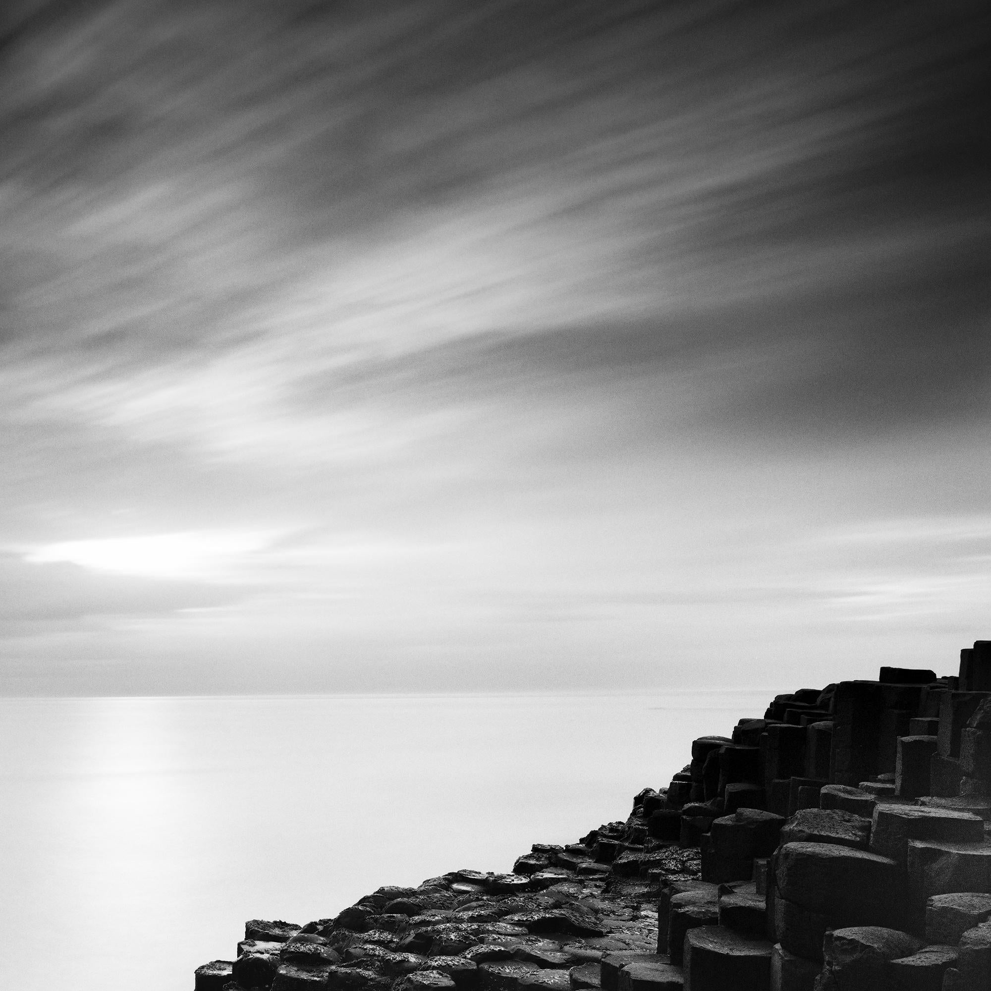 Giants Causeway, Irish coast, monochrome photograph, limited edition art print For Sale 4