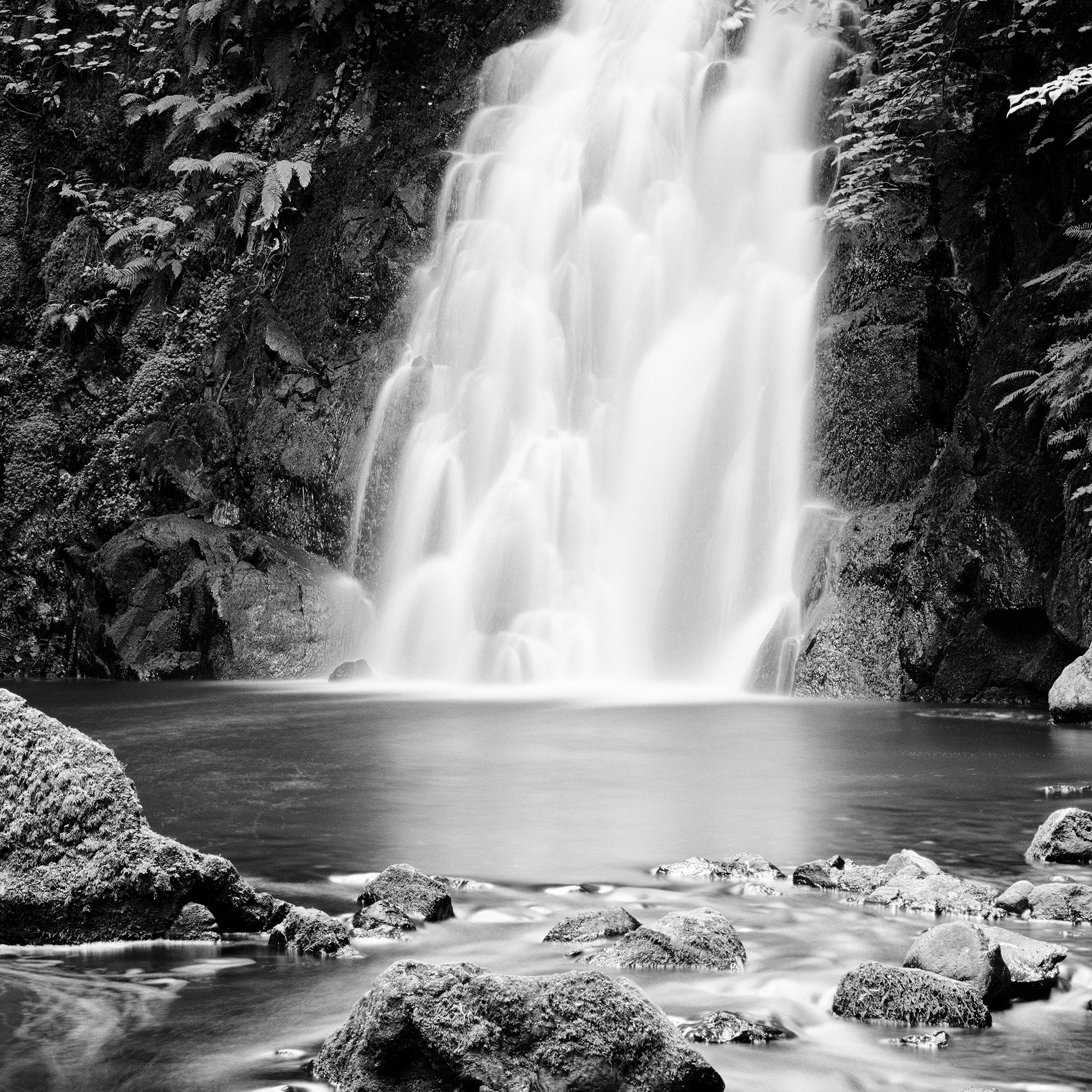 Glenoe Waterfall, Irlande, photographie noir et blanc, édition limitée, paysage en vente 7