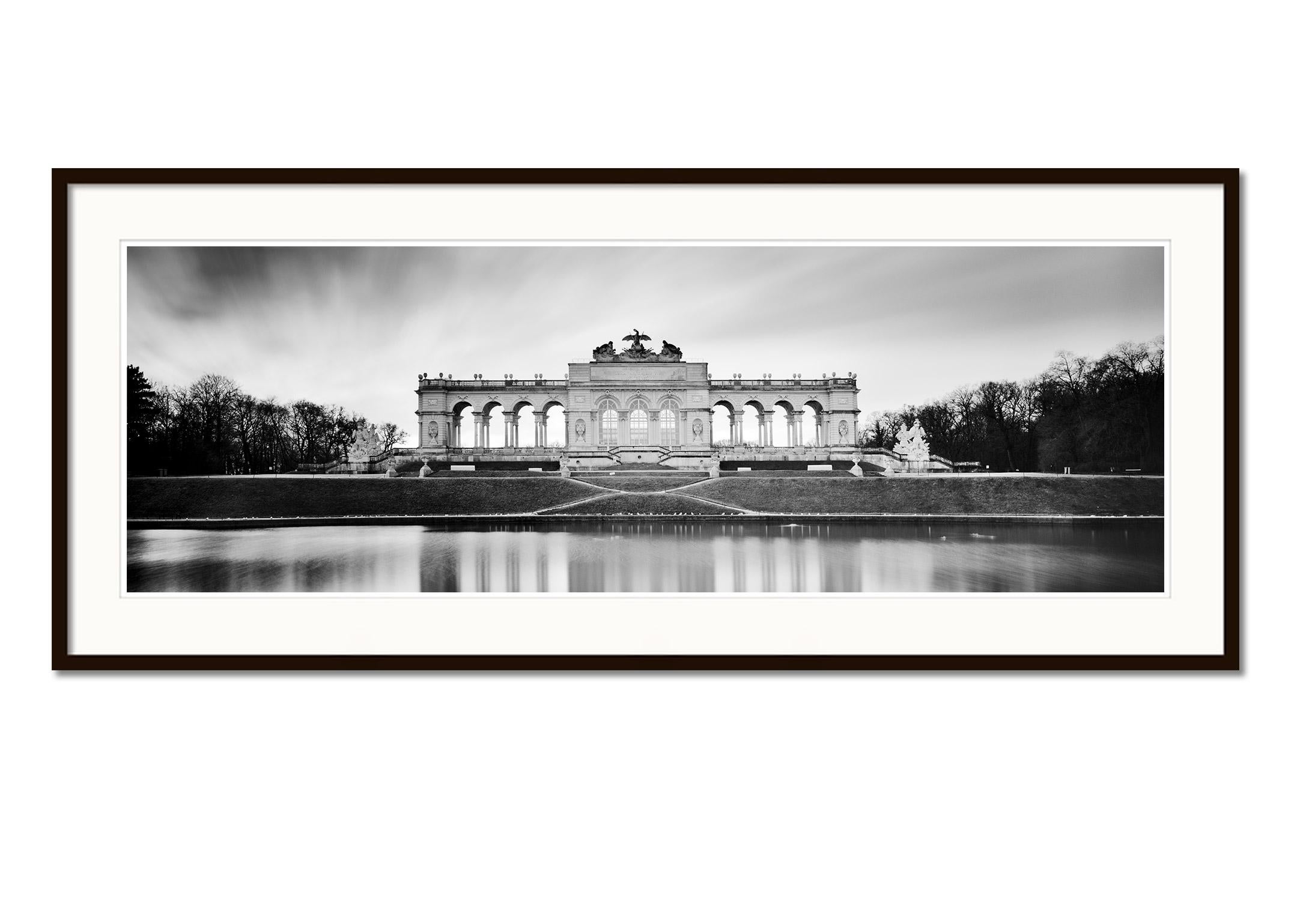 Gloriette Panorama, Schloss Schoenbrunn, Vienna, black and white art photography - Gray Black and White Photograph by Gerald Berghammer