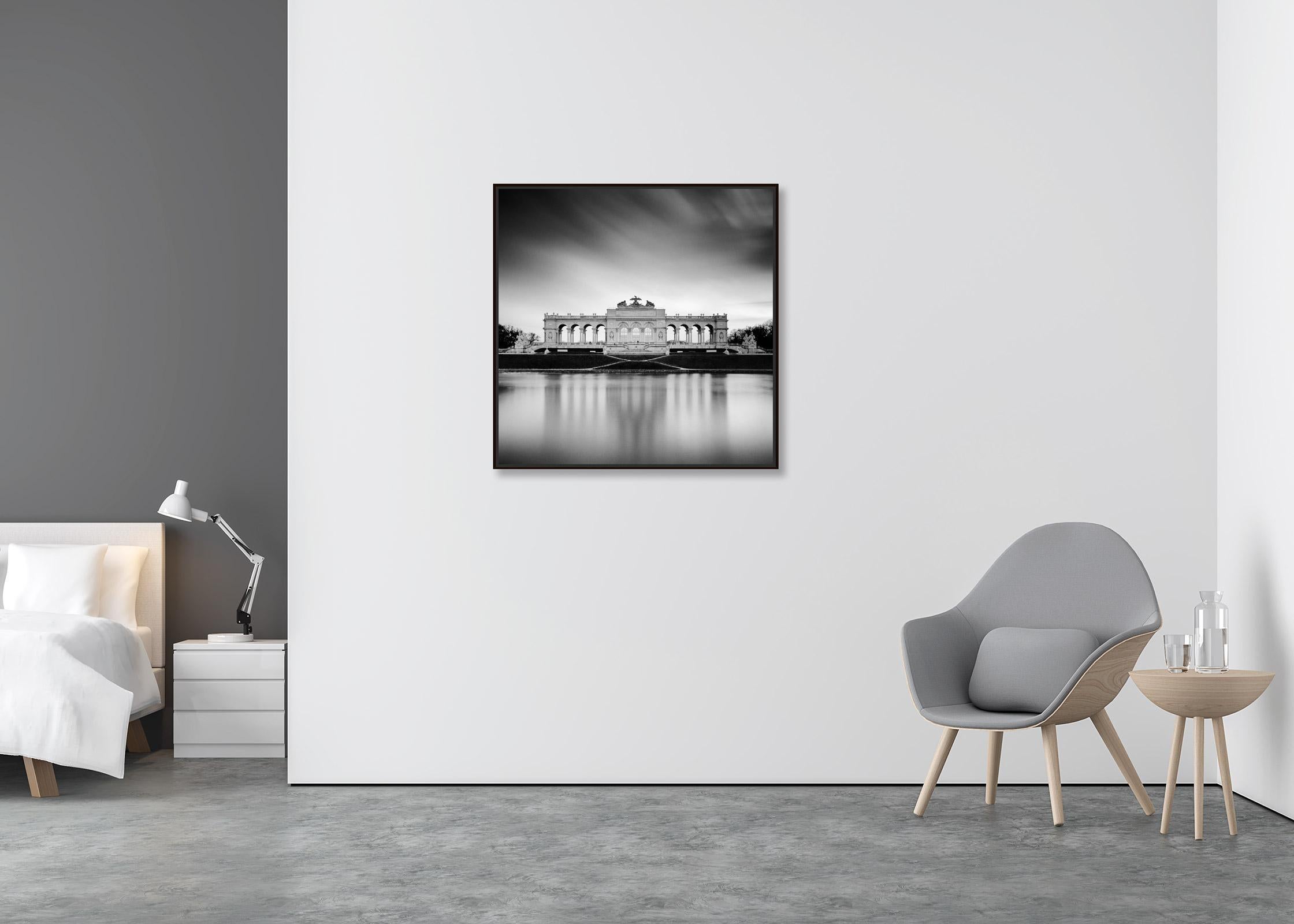 Gloriette, Schloss Schoenbrunn, Vienna, black and white photography, landscape - Jugendstil Photograph by Gerald Berghammer