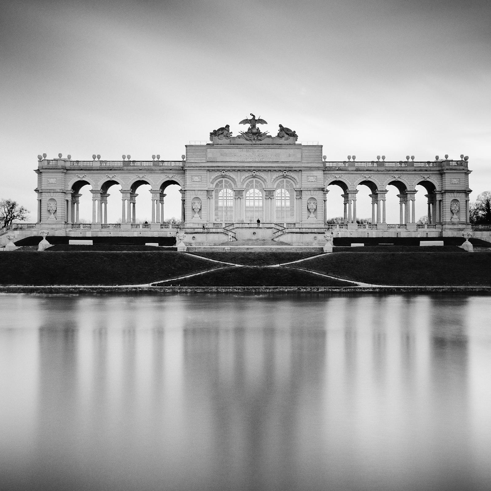 Gloriette, Schloss Schoenbrunn, Vienna, black and white photography, landscape For Sale 3