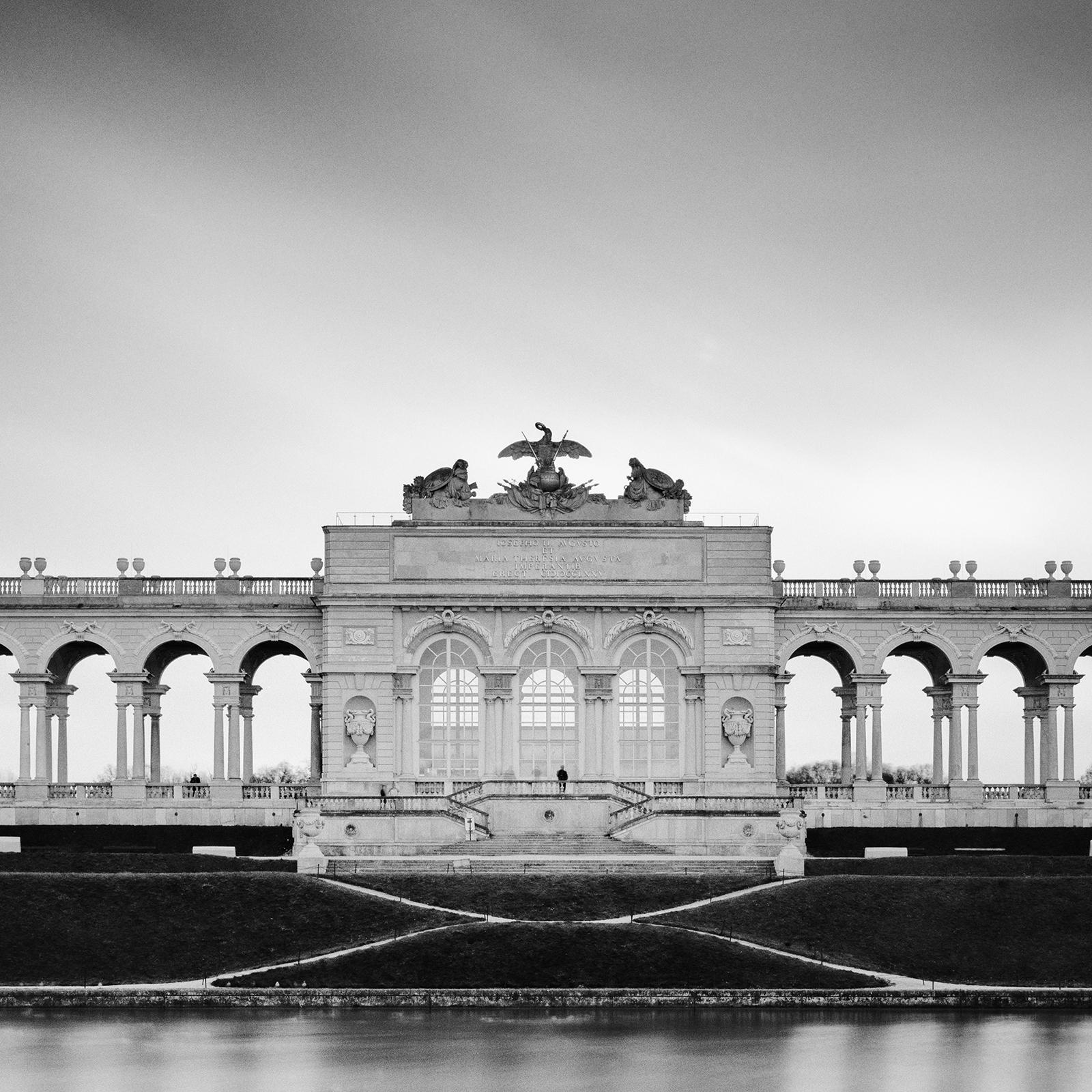 Gloriette, Schloss Schoenbrunn, Vienna, black and white photography, landscape For Sale 4