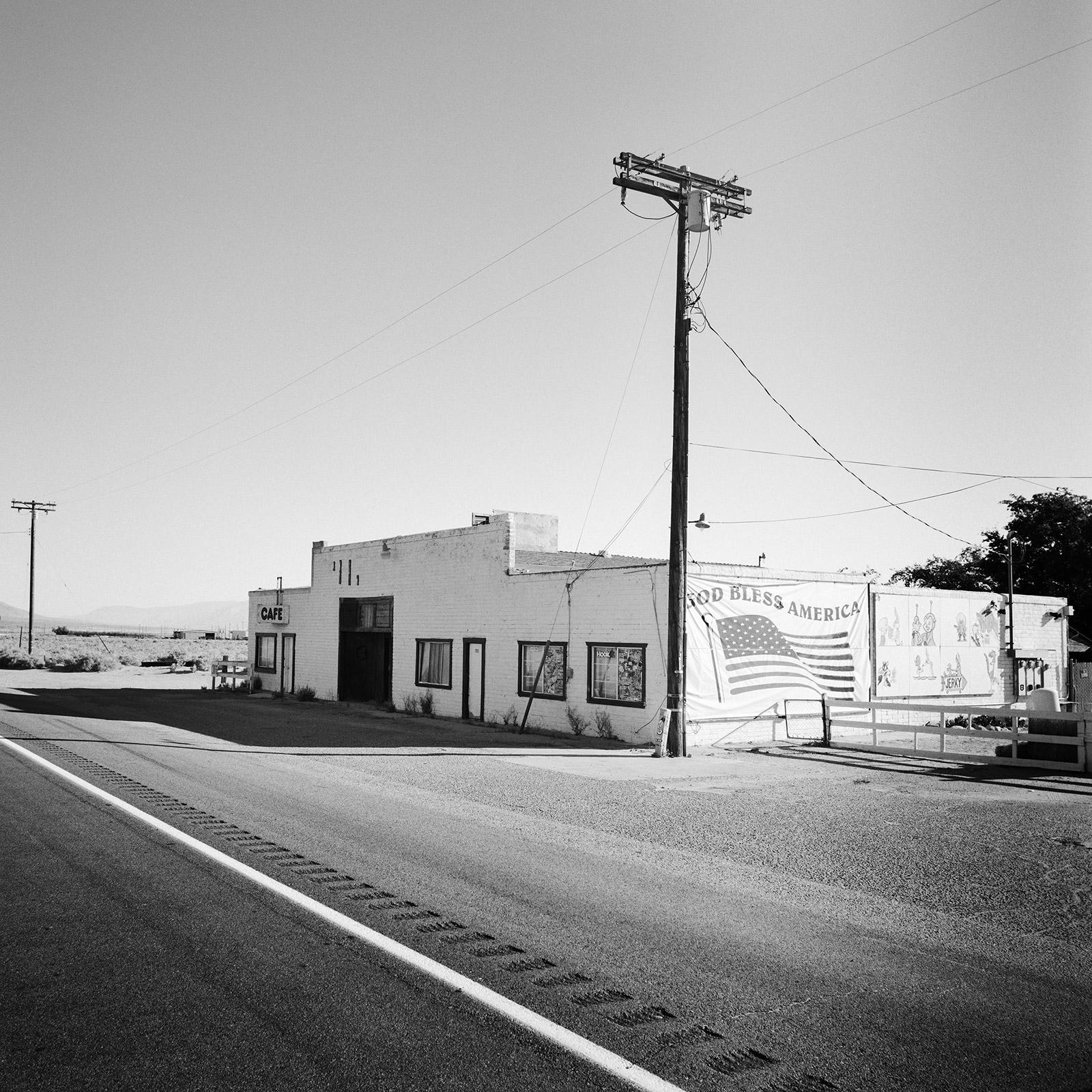 God Bless America, California, USA,  black and white art landscape photography