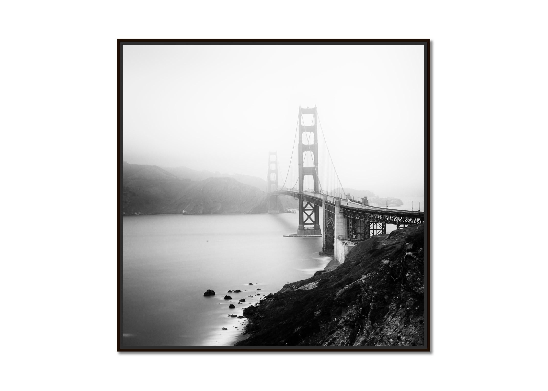 Golden Gate Bridge, San Francisco, Architecture, black and white art photography - Photograph by Gerald Berghammer