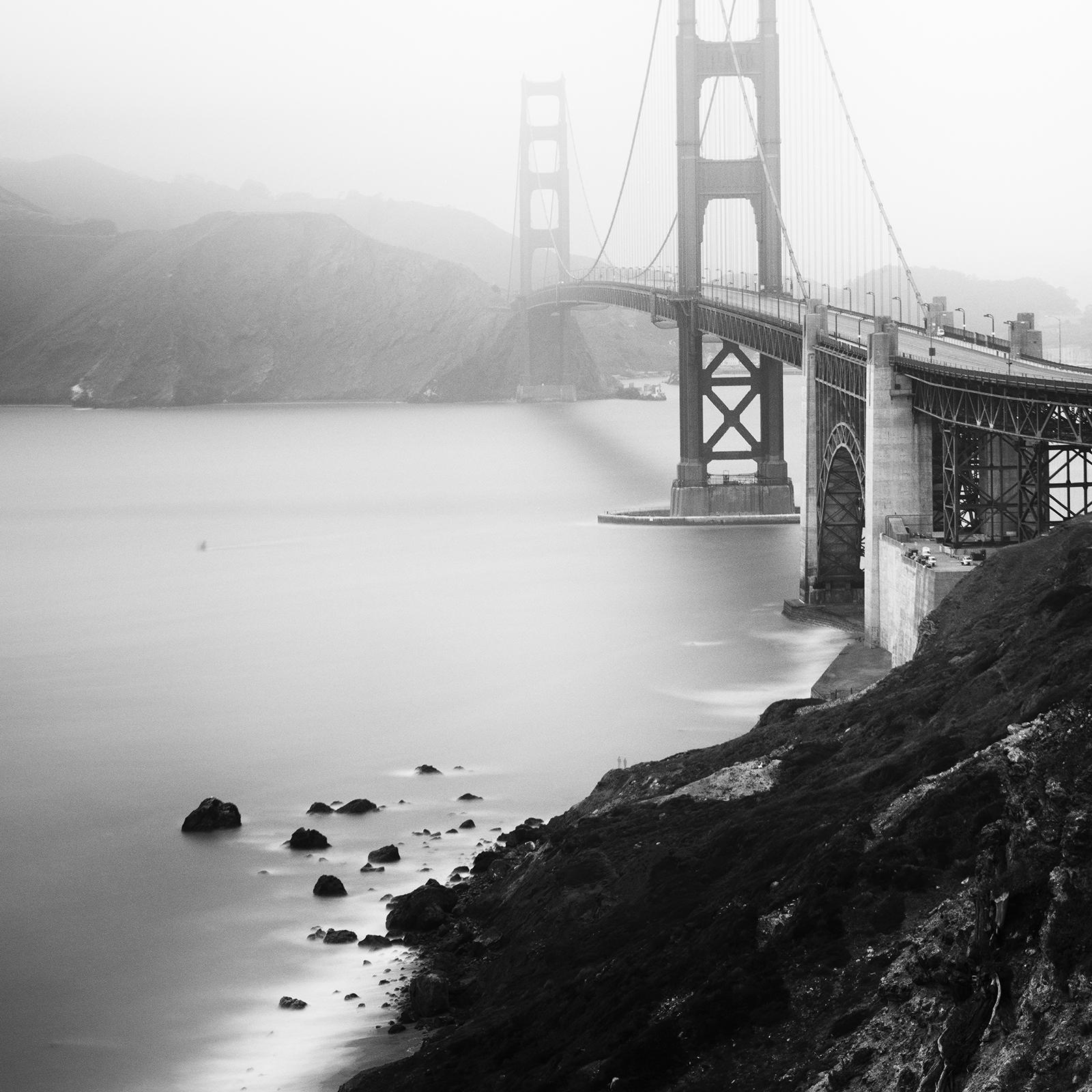 Golden Gate Bridge, San Francisco, Architecture, black and white art photography For Sale 4
