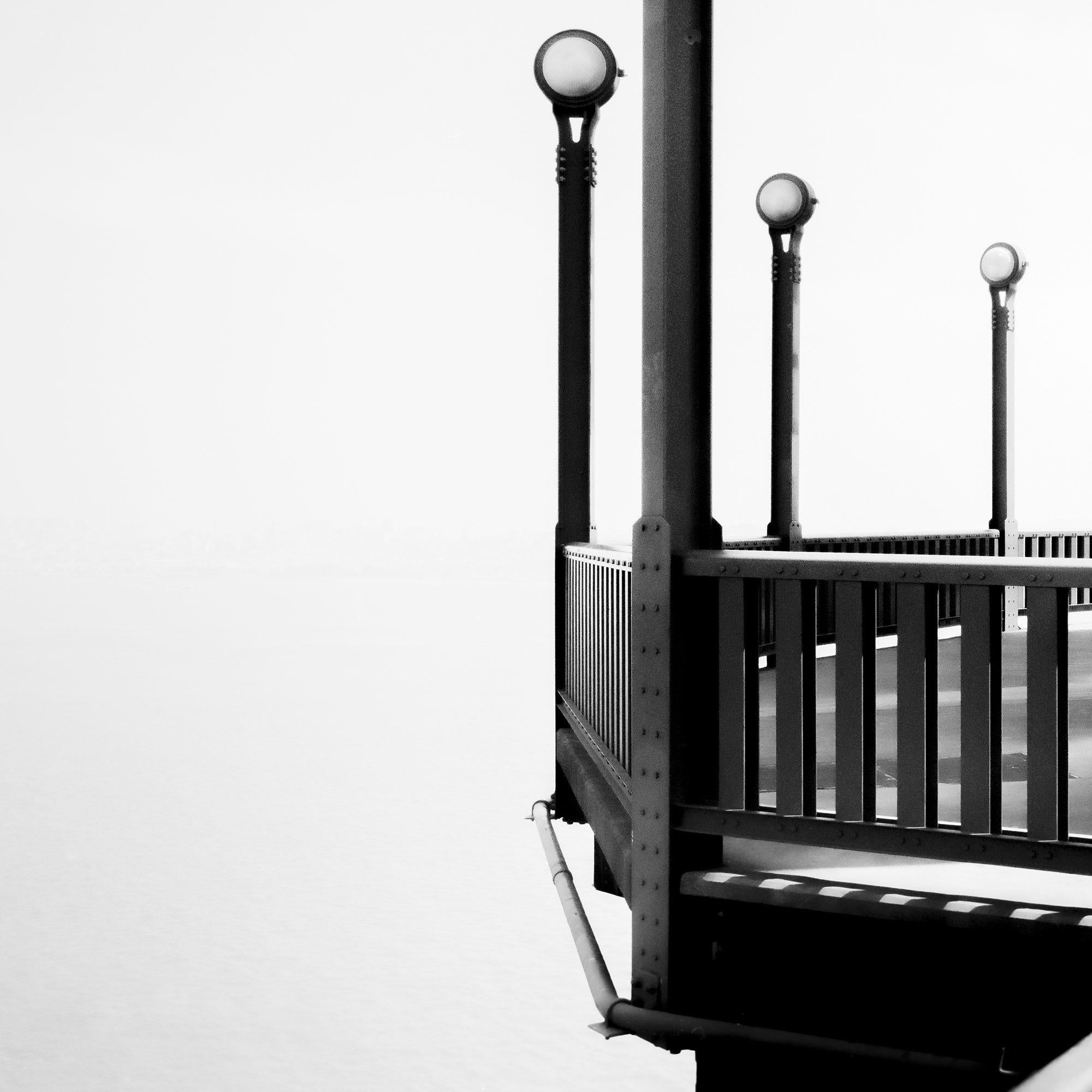 Golden Gate Bridge, monochrome limited minimalist cityscape For Sale 5