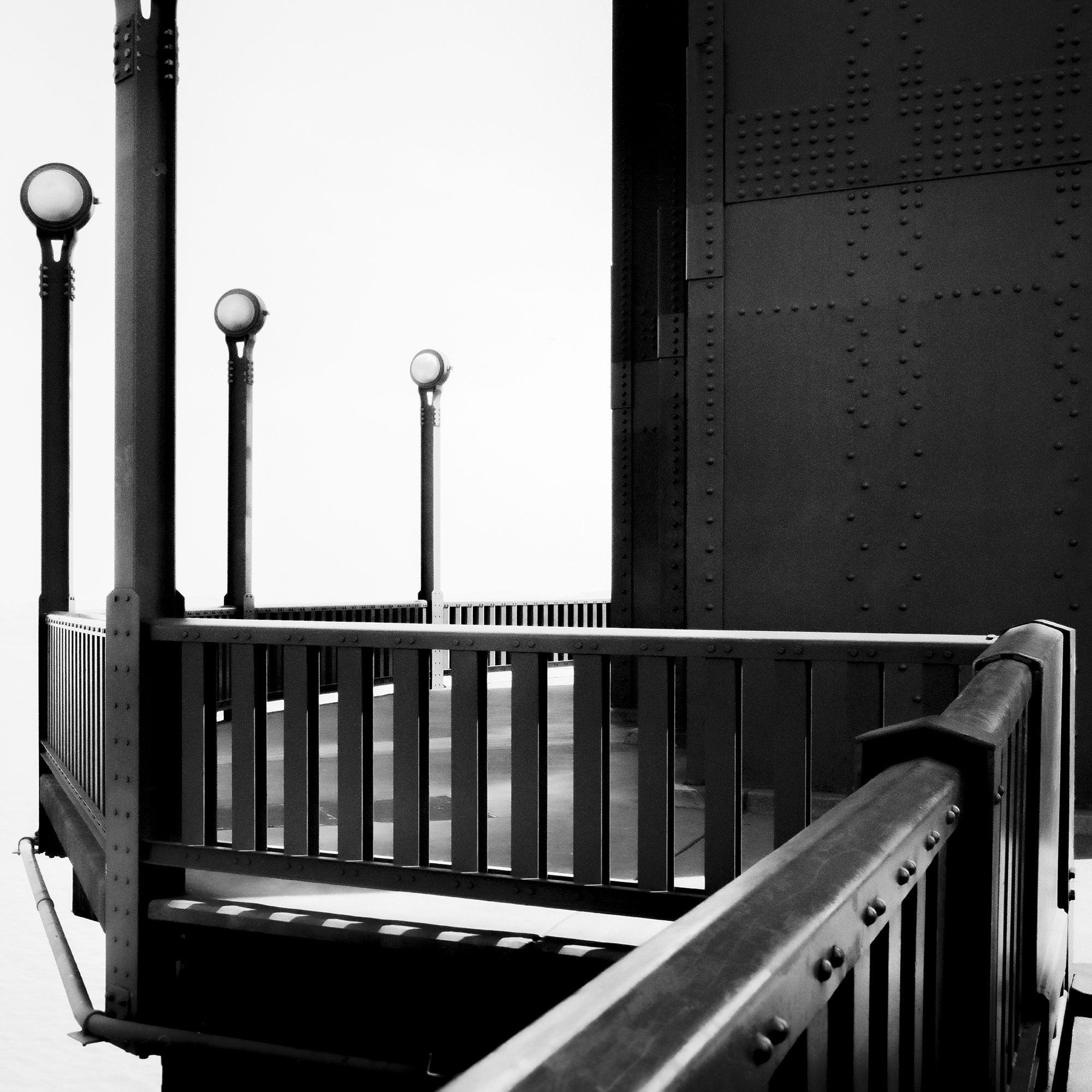 Golden Gate Bridge, monochrome limited minimalist cityscape For Sale 6